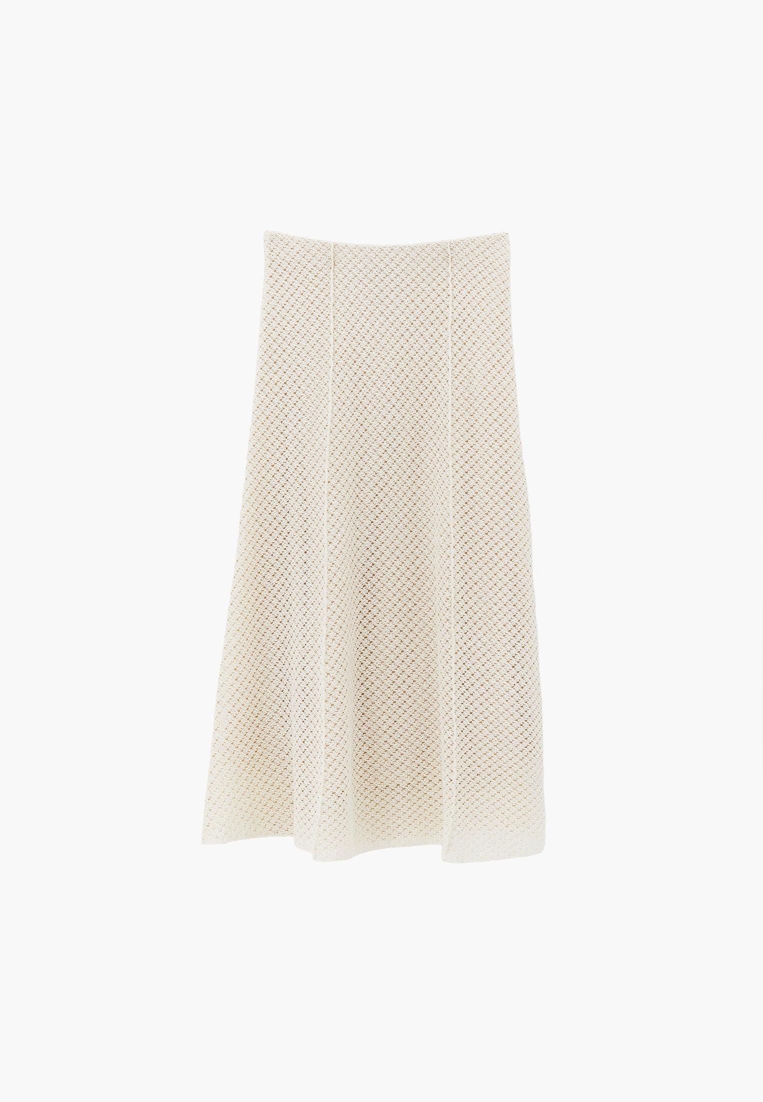Ajour A-Line Long Skirt - ALMOND MILK