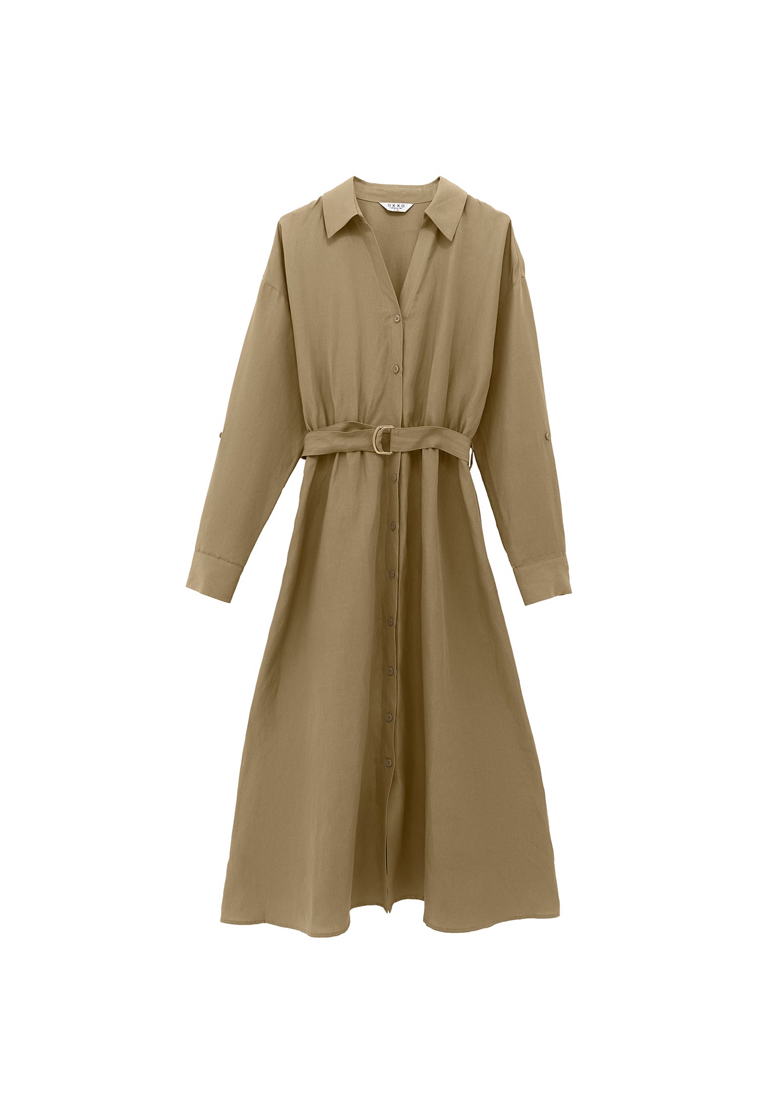 Long Dress With Belt Detail - ALOE