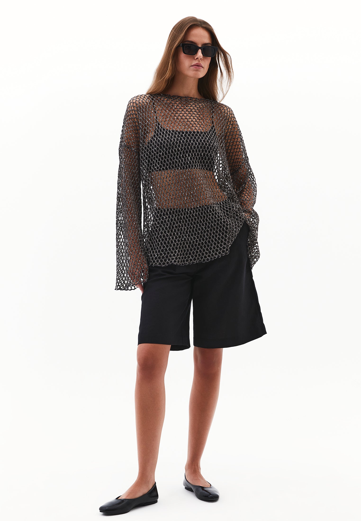 ملف بلوزة بأكمام طويلة مفصلة - ANTRA MELANGE