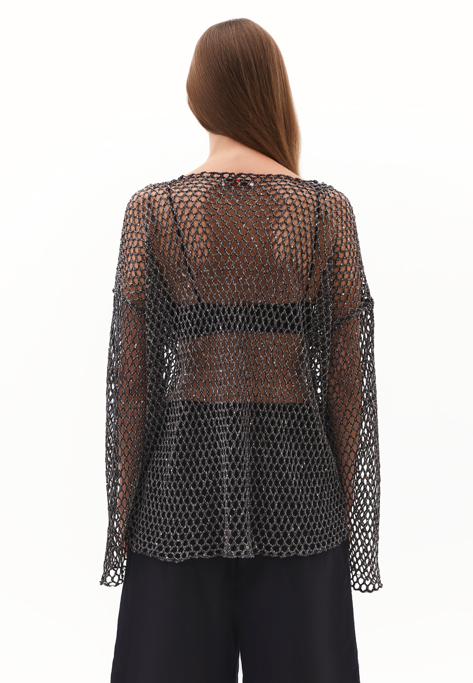 ملف بلوزة بأكمام طويلة مفصلة - ANTRA MELANGE