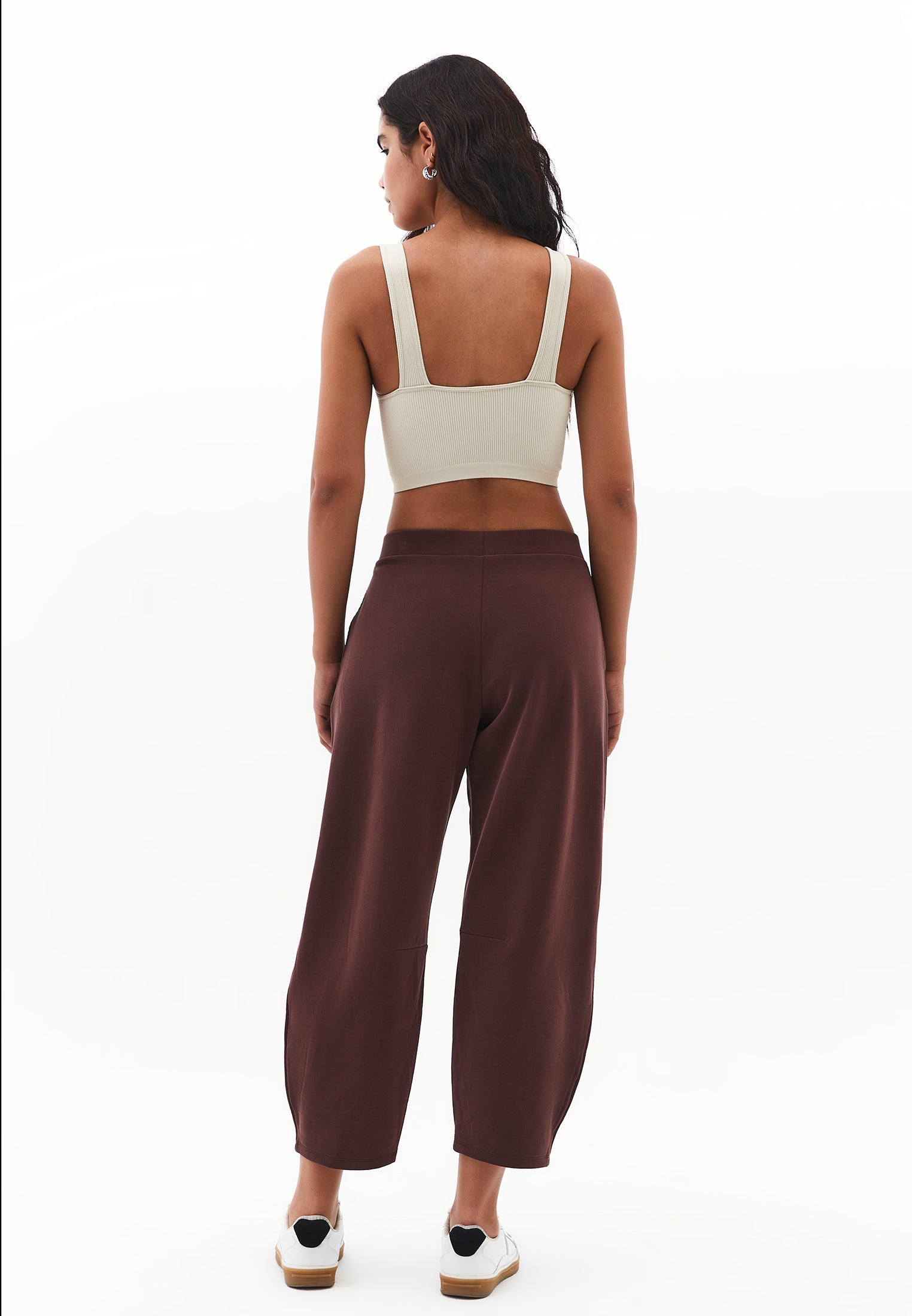 بنطلون بساق برميلية - BITTER CHOCOLATE