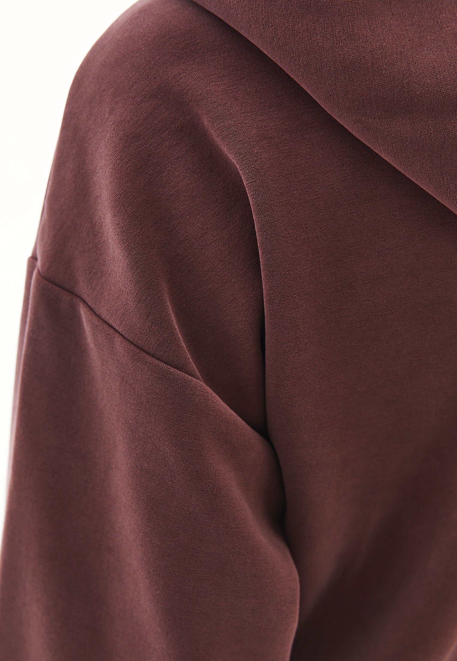 Hooded Oversize Sweatshirt - BITTER CHOCOLATE