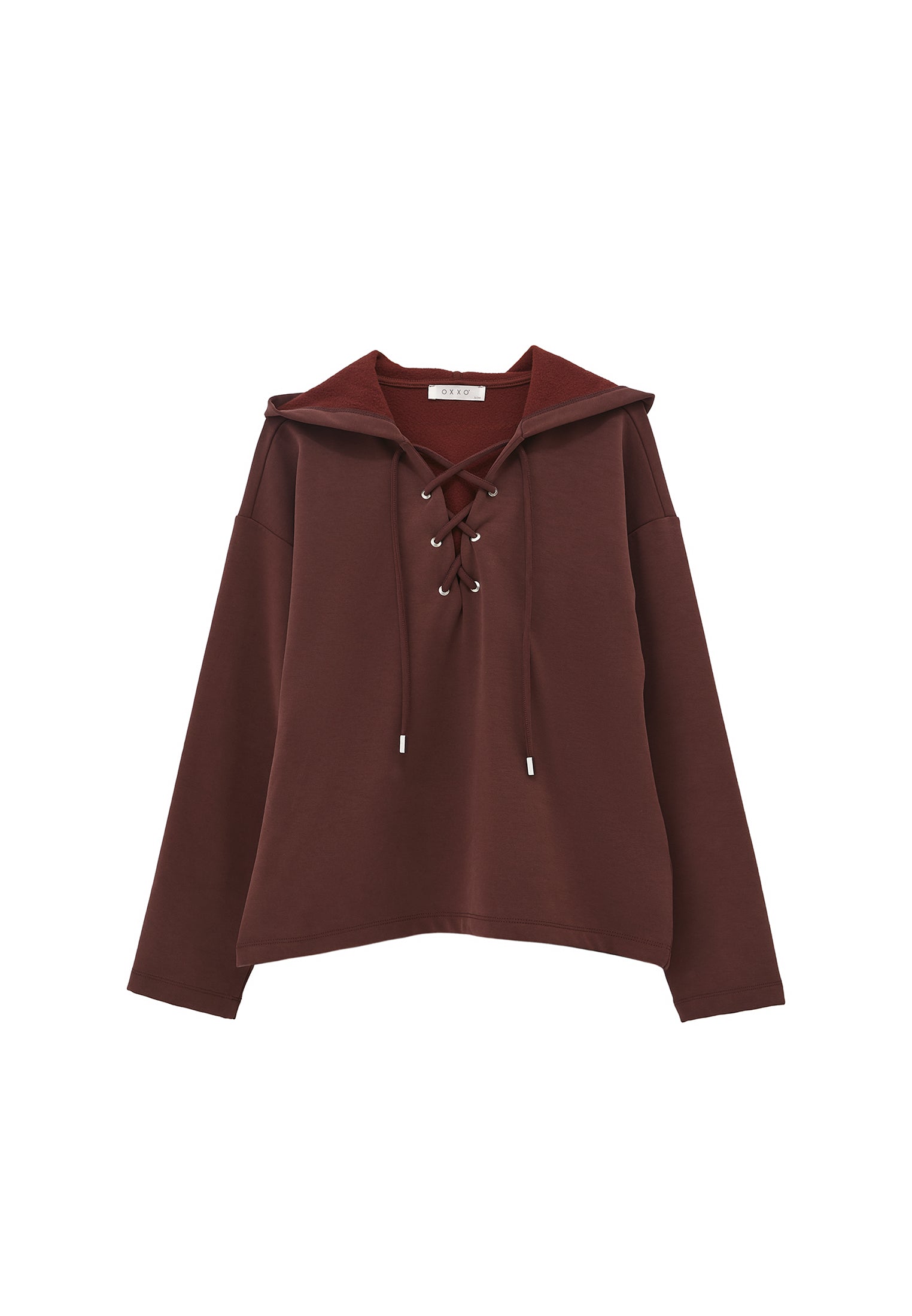 Hooded Oversize Sweatshirt - BITTER CHOCOLATE