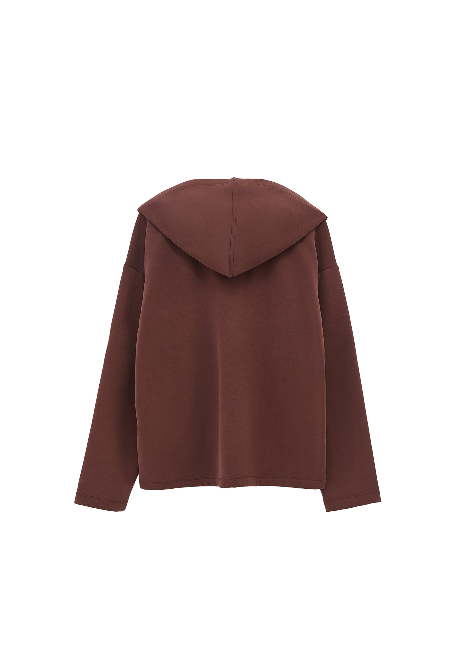 Hooded Oversize Sweatshirt - BITTER CHOCOLATE