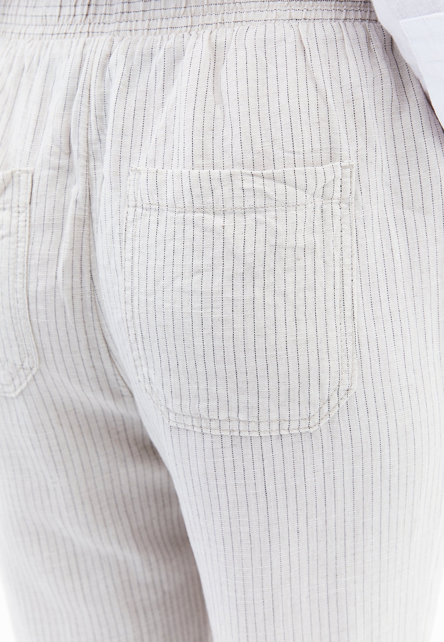 High Waist Carrot Pants - BLACK STRIPE