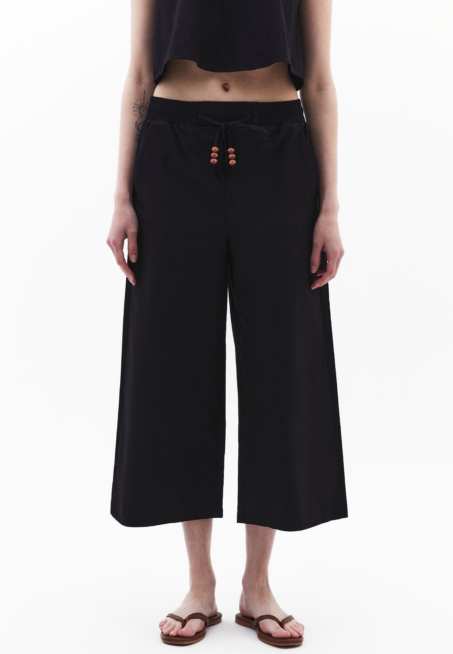 بنطلون بخصر عال جداً - أسود