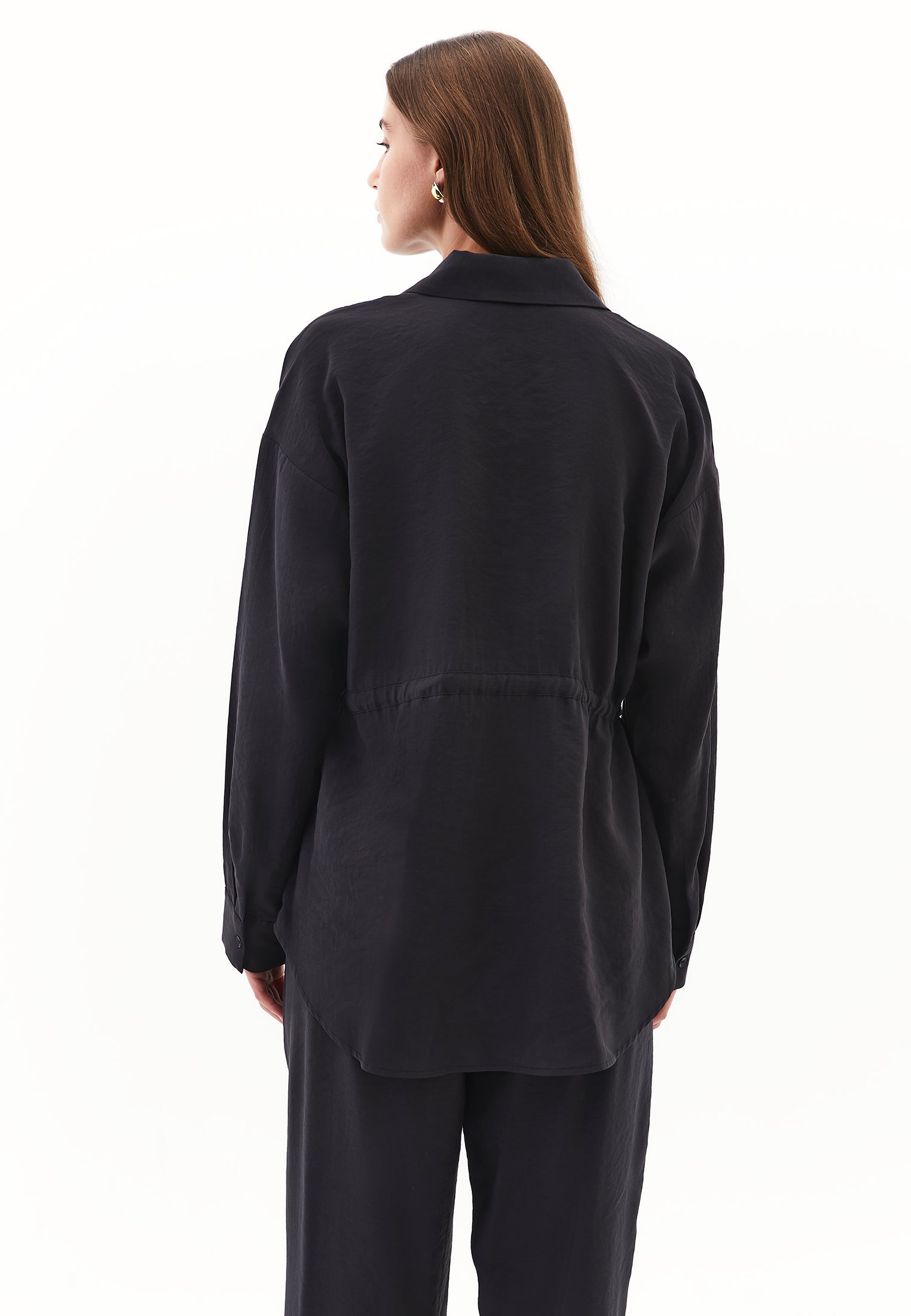 Oversize Tunic Shirt - BLACK