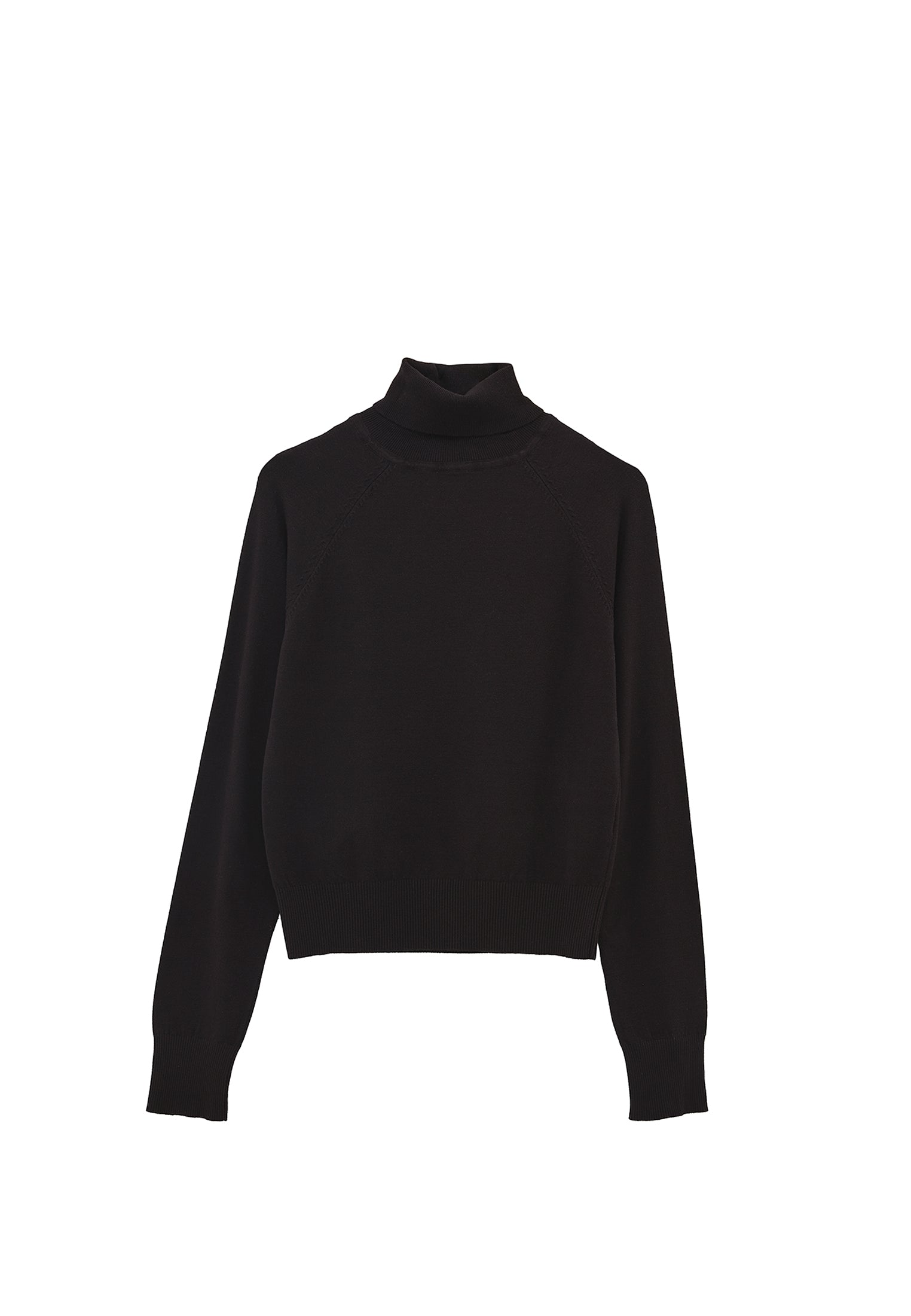 Slim Fit Turtleneck Knitwear - BLACK