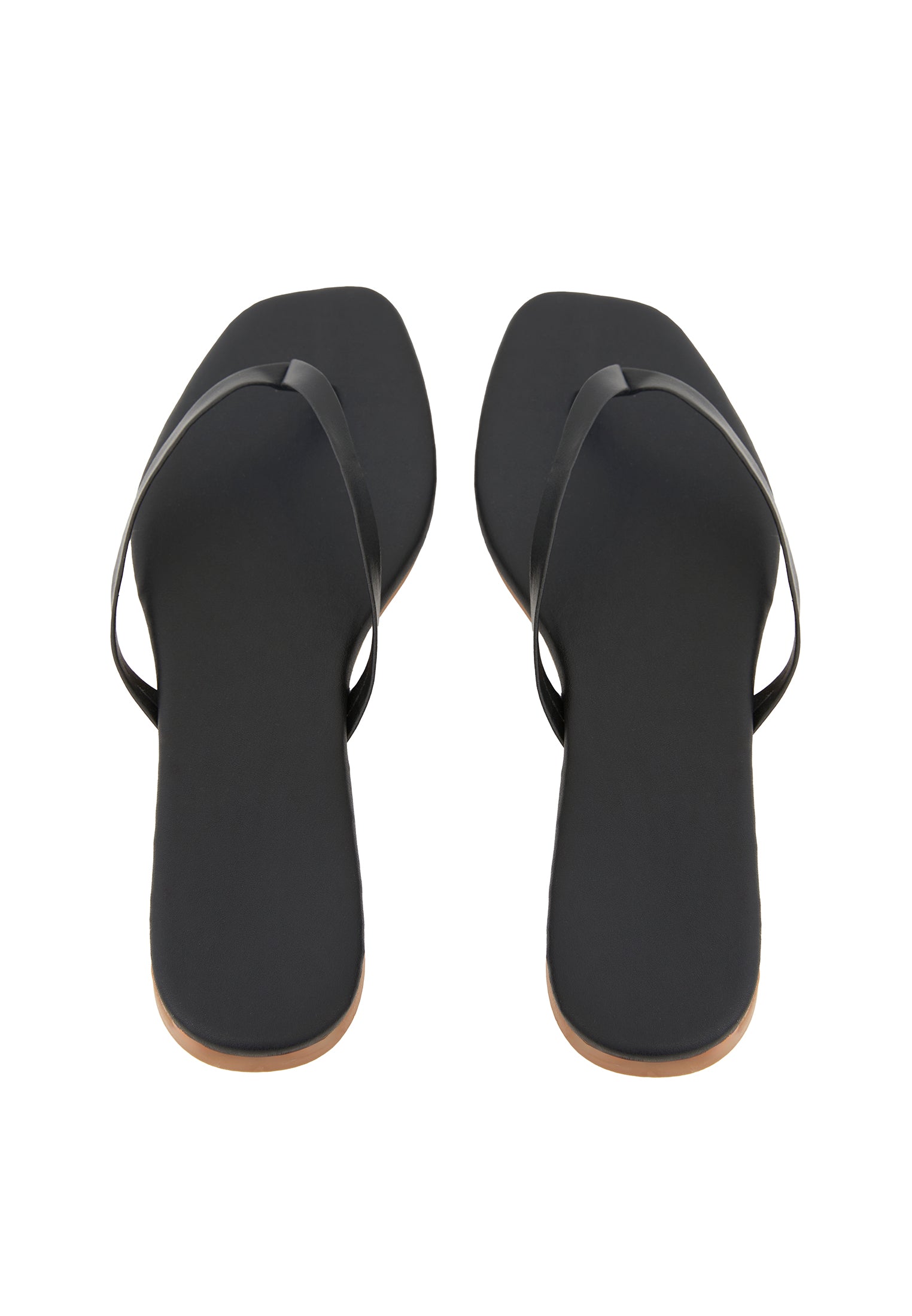 WOMEN'S POLYURETHANE SLIPPERS - BLACK