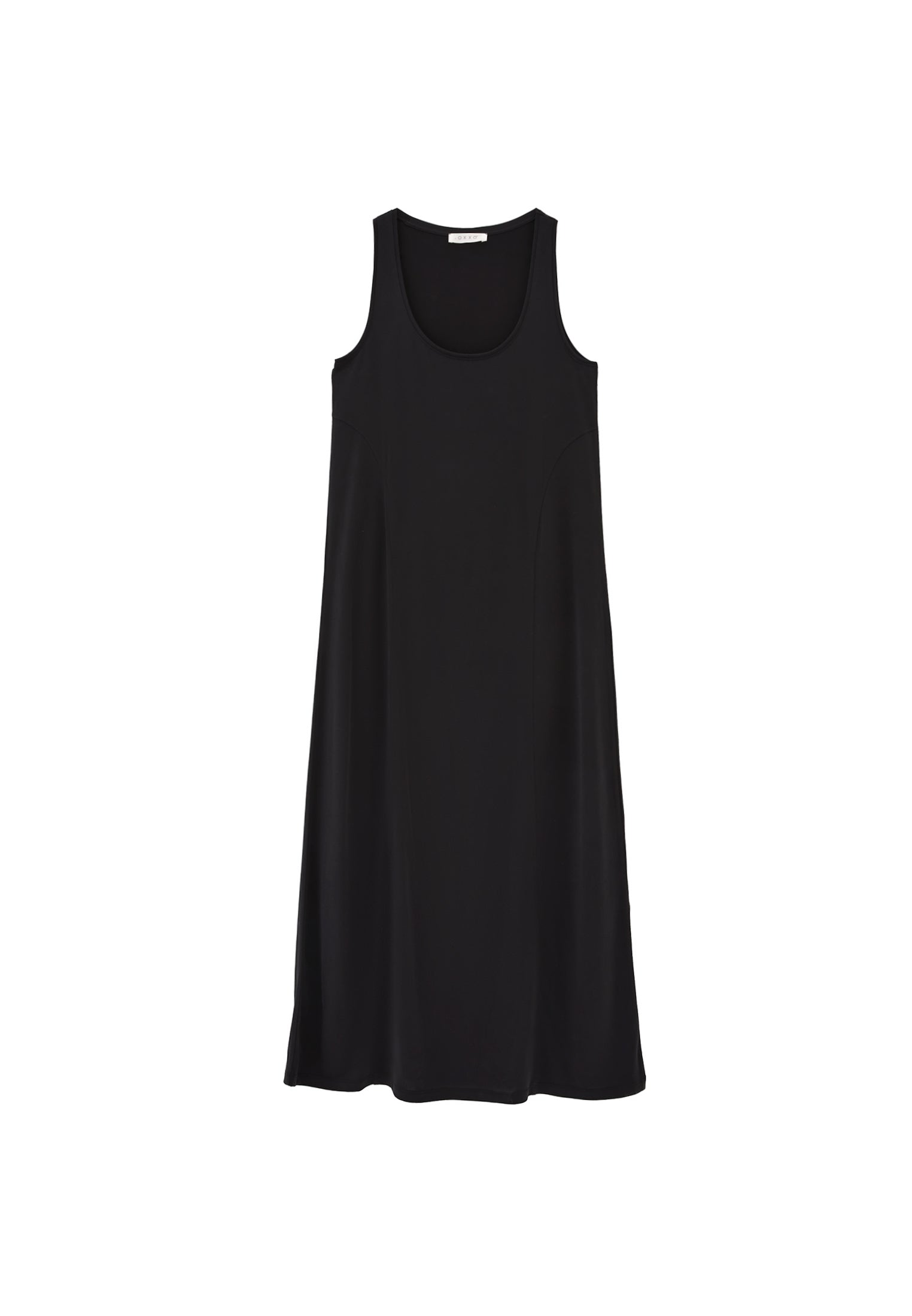U Neck Dress - BLACK