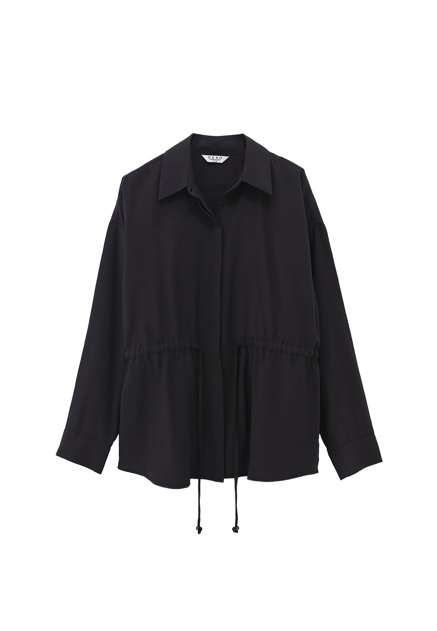 Oversize Tunic Shirt - BLACK