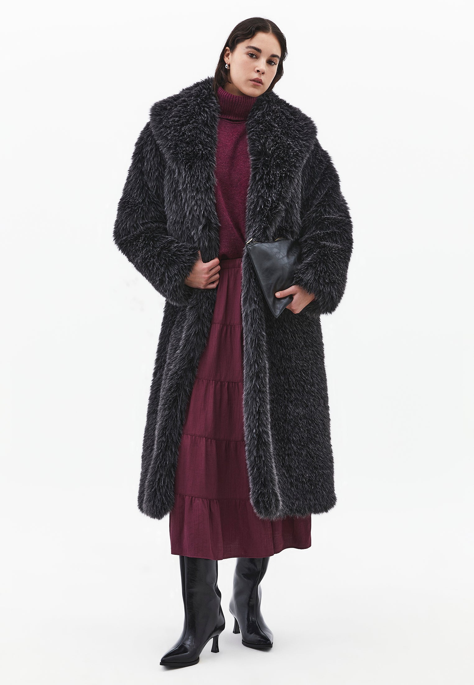 A-Line Midi Skirt - CRUSHED VIOLETS