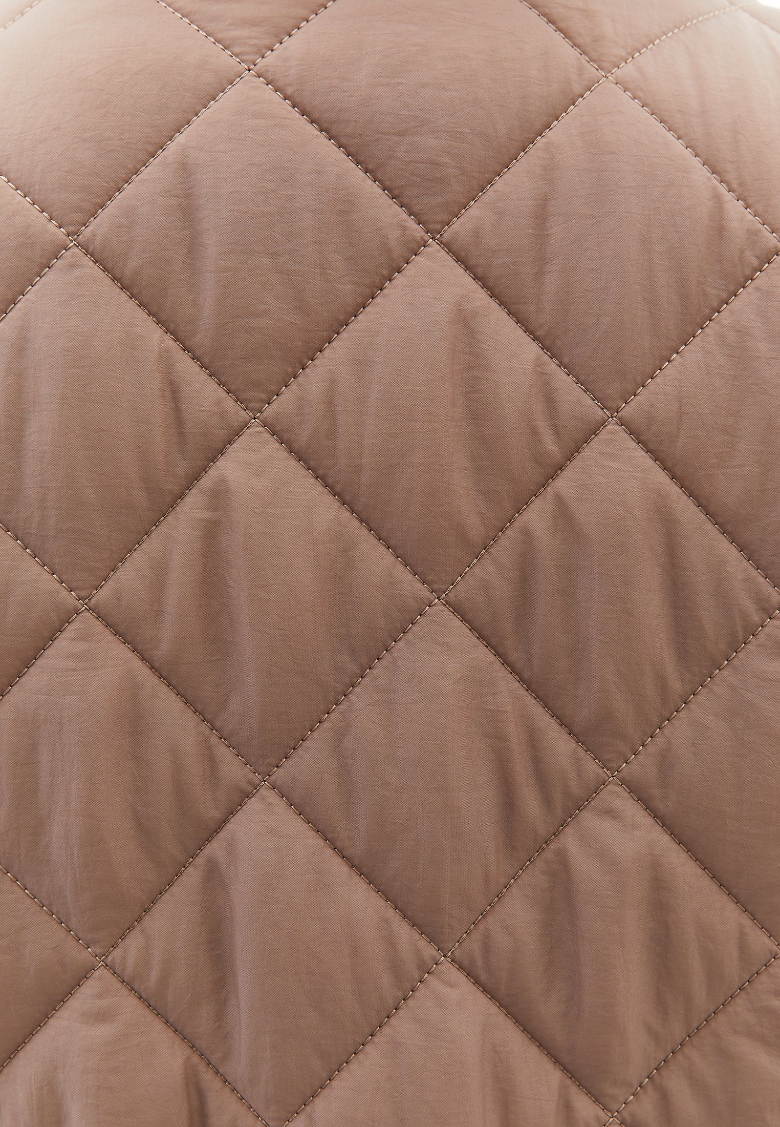 Long Coat With Crew Neck - DESERT TAUPE