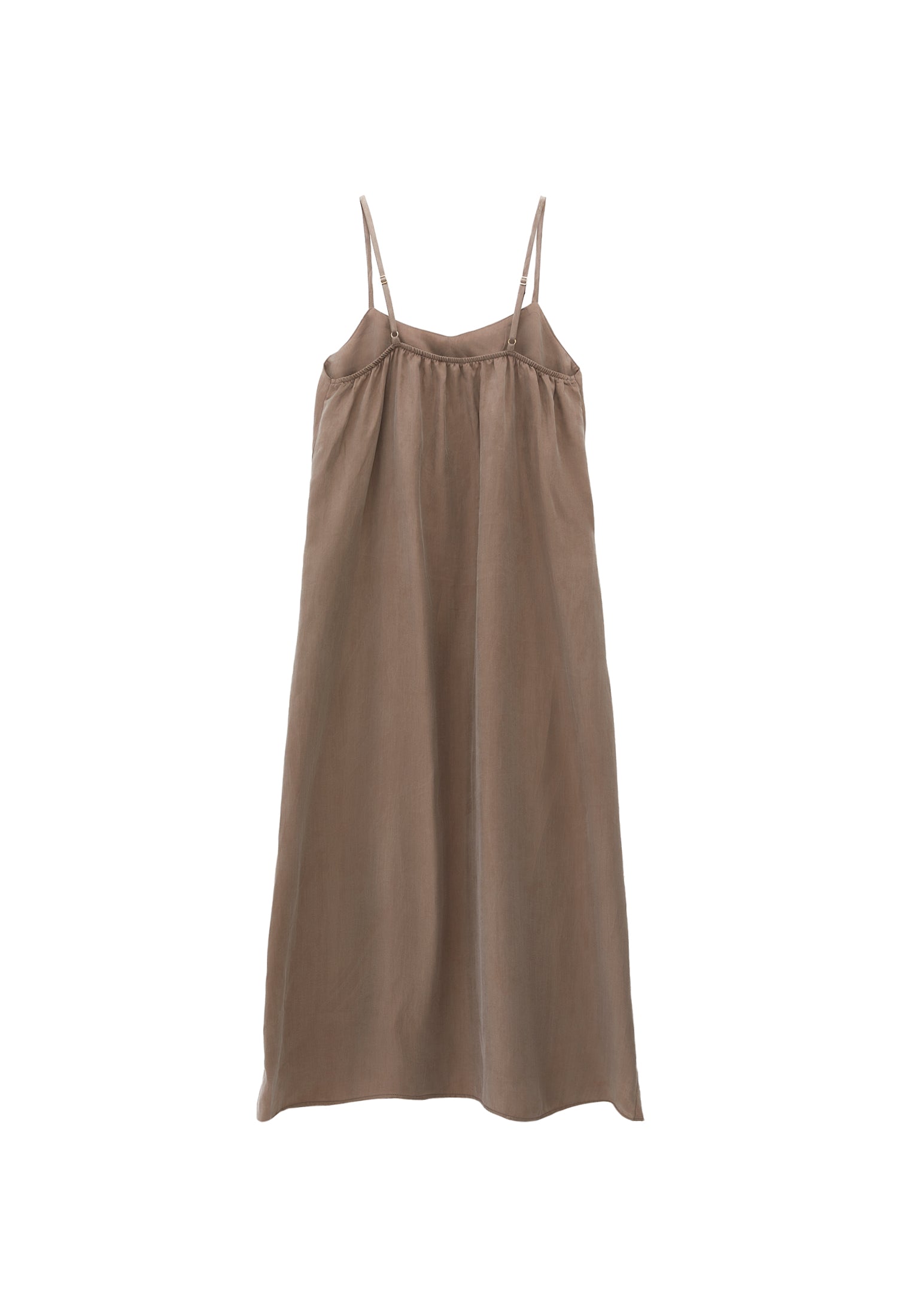 V Neck Strappy Dress - DESERT TAUPE