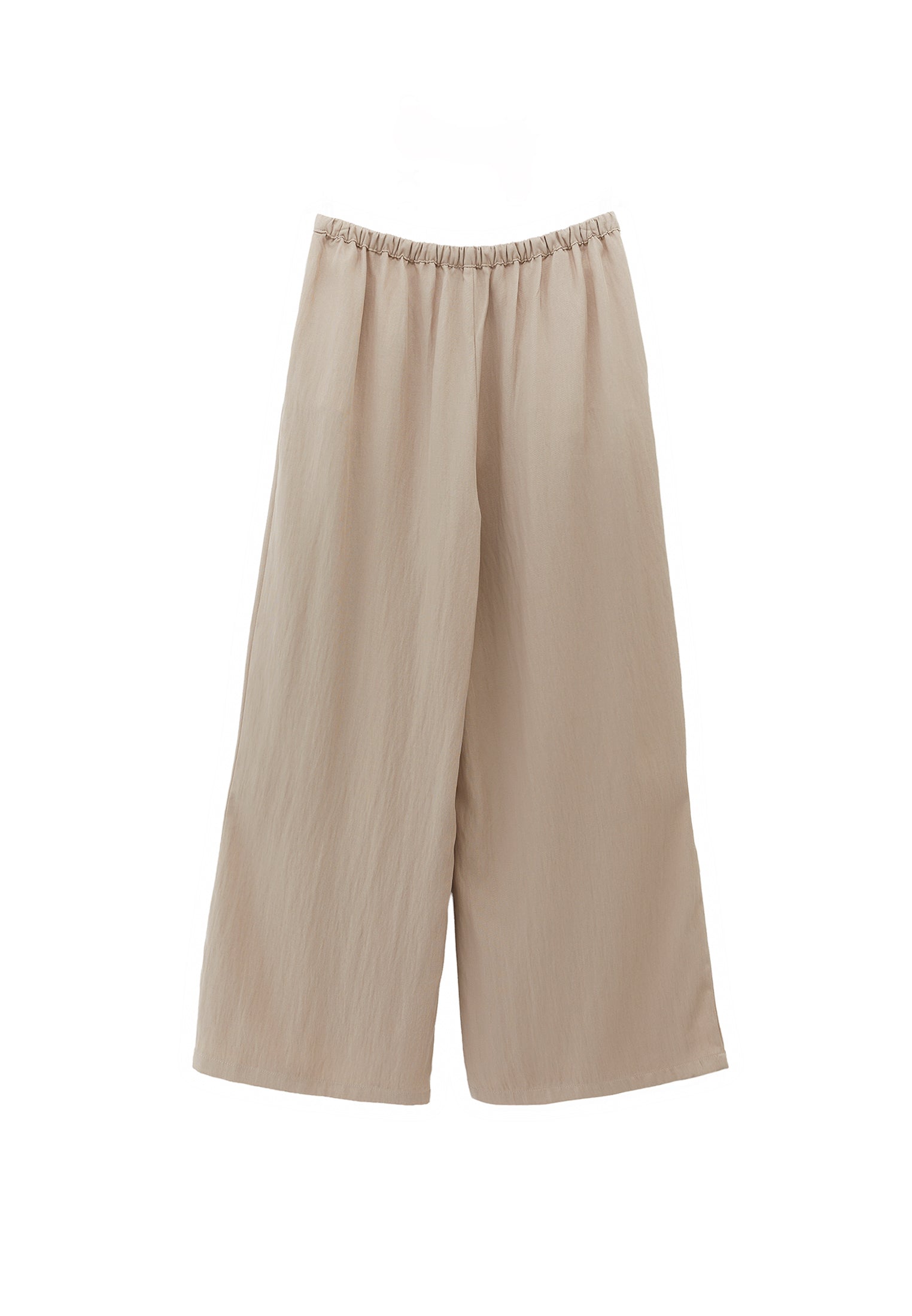 High Waist Trousers With Belt Detail - FEATHER GRAY