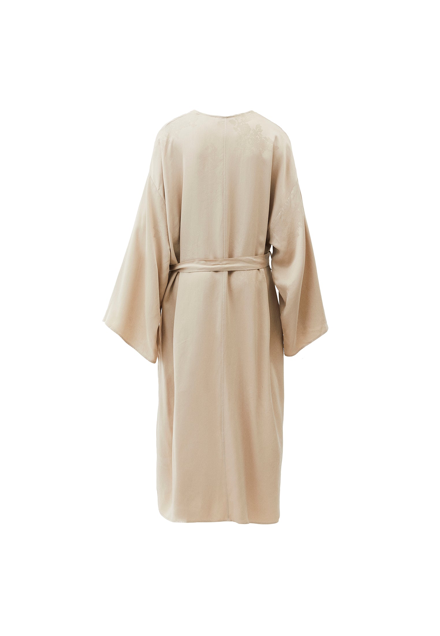 Long Embroidered Detail Oversize Kimono - FEATHER GRAY