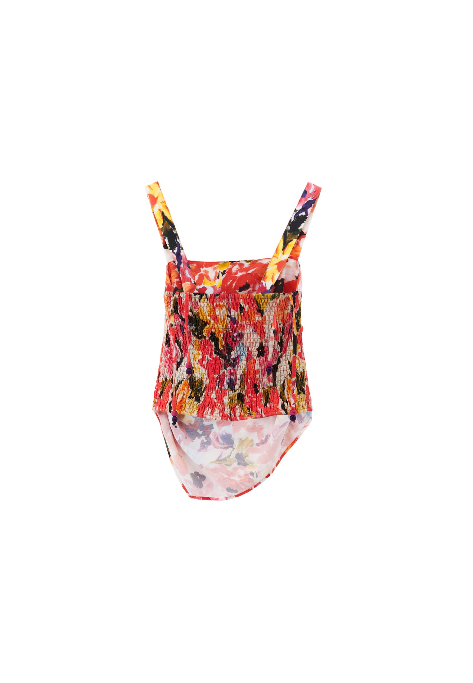 تانك بدون أكمام برقبة مربعة - مشط زهور