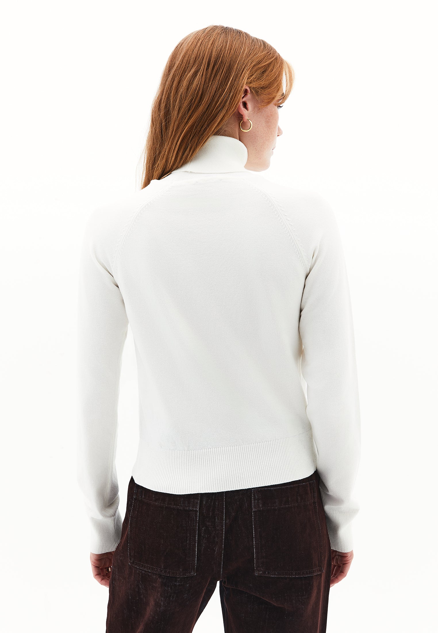 Slim Fit Turtleneck Knitwear - ICE MILK