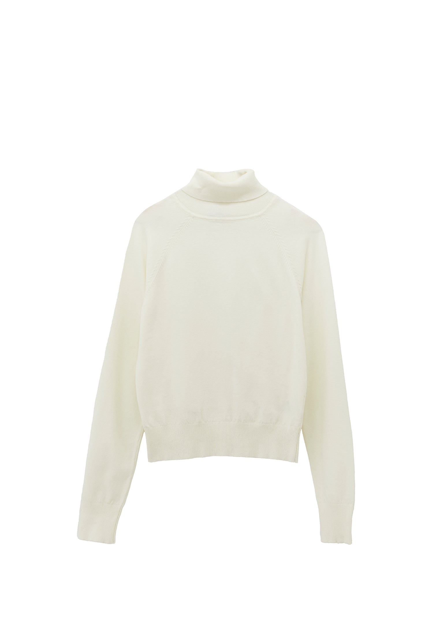 Slim Fit Turtleneck Knitwear - ICE MILK