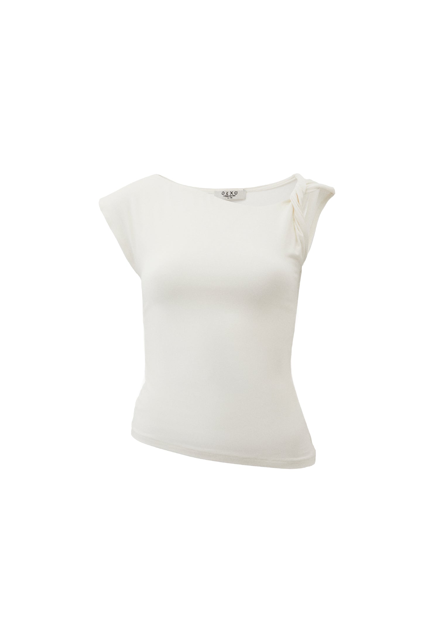 ASYMMETRIC BLOUSE - ICE MILK