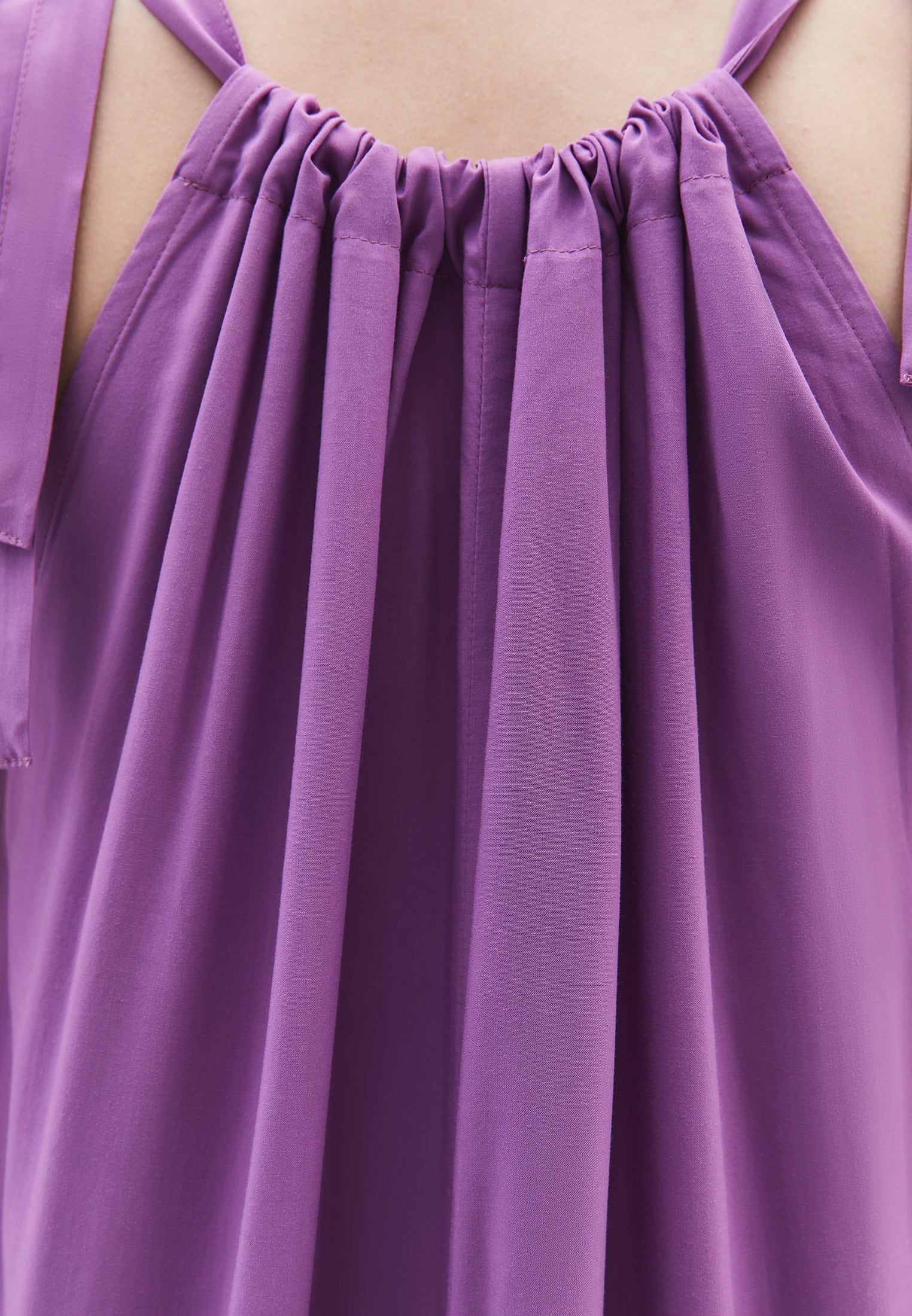 Halter Neck Long A-Line Dress - IRIS ORCHID