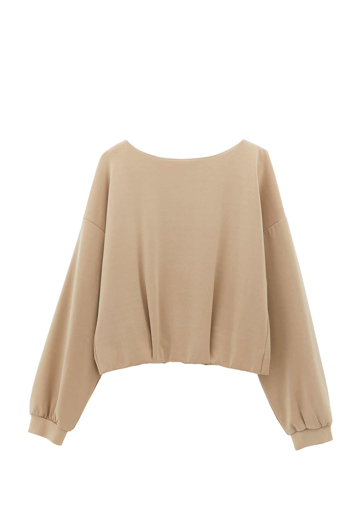 V Neck Modal Sweatshirt - ISLAND FOSSIL