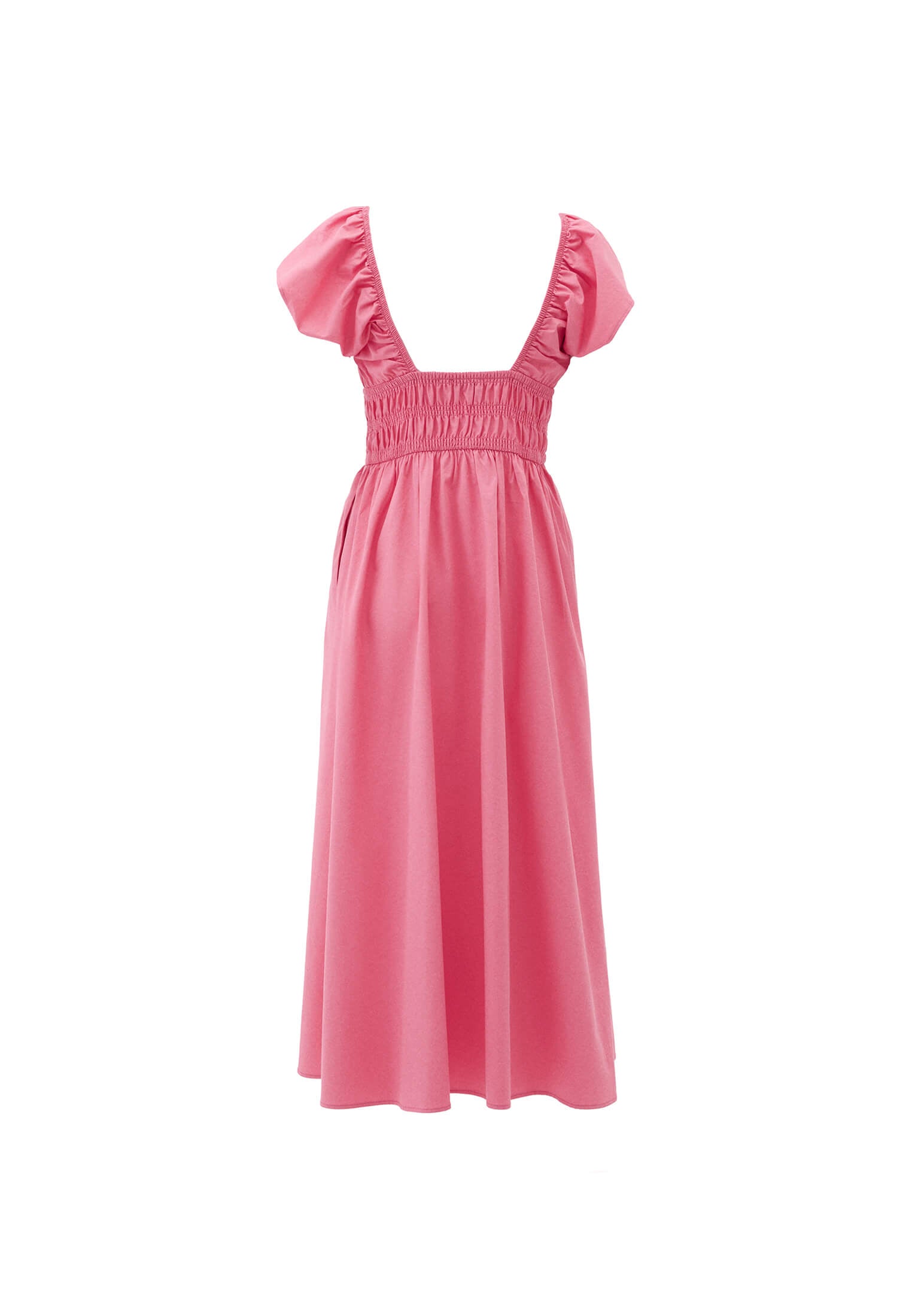 V Neck Dress With Gipe Detail - PINK LEMONADE