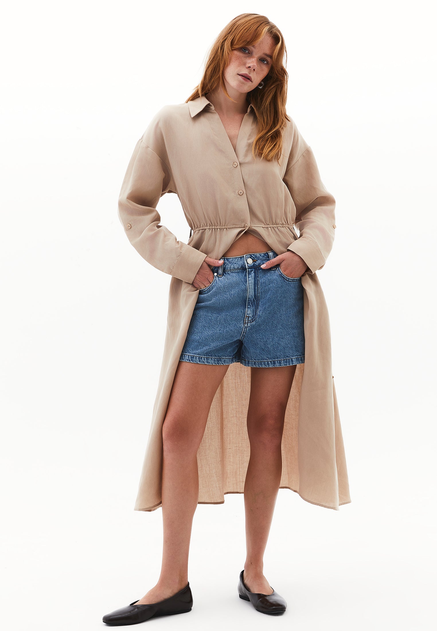 فستان طويل بحزام - SAVANNAH TANAN