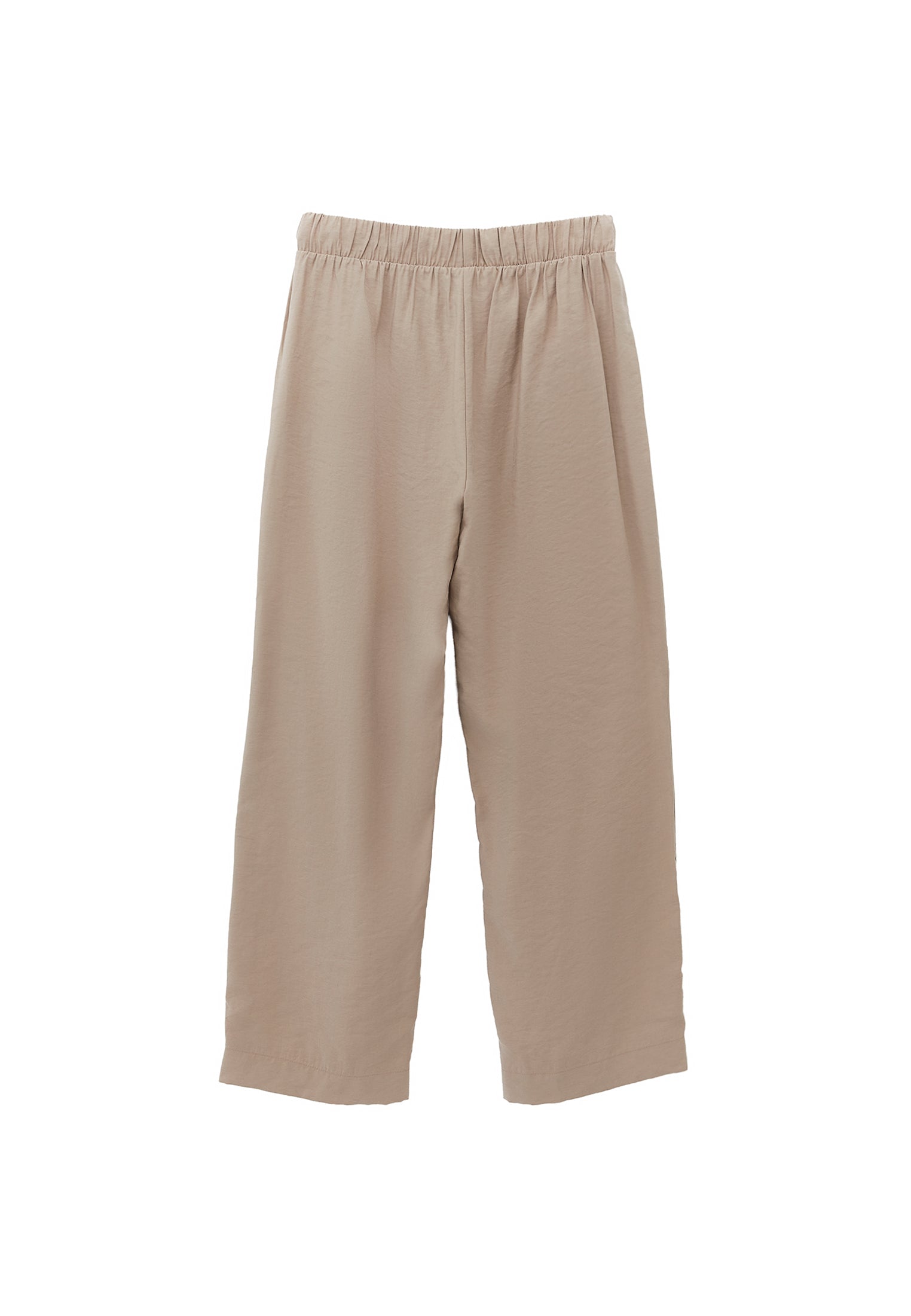 High Waist Elastic Pants - SAVANNAH TAN