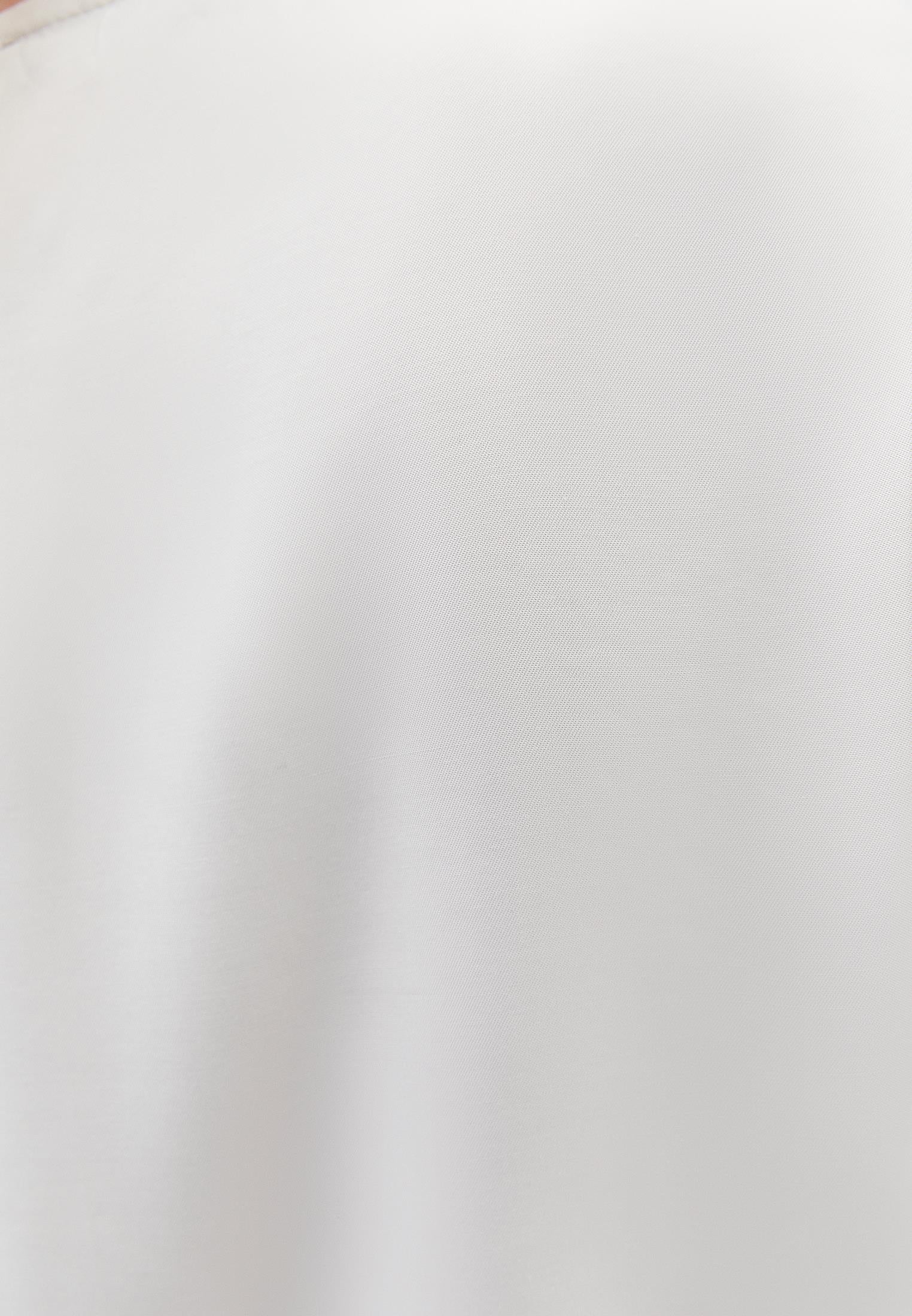 Boat Neck Short Sleeve Asymmetric Blouse - SILVER BIRCH