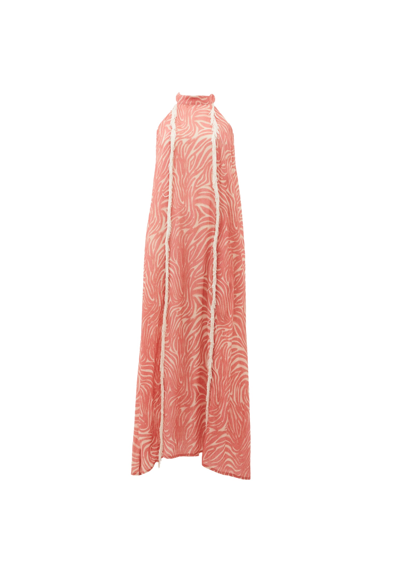 فستان برقبة طويلة برقبة رقبة طويلة - مشط مموج