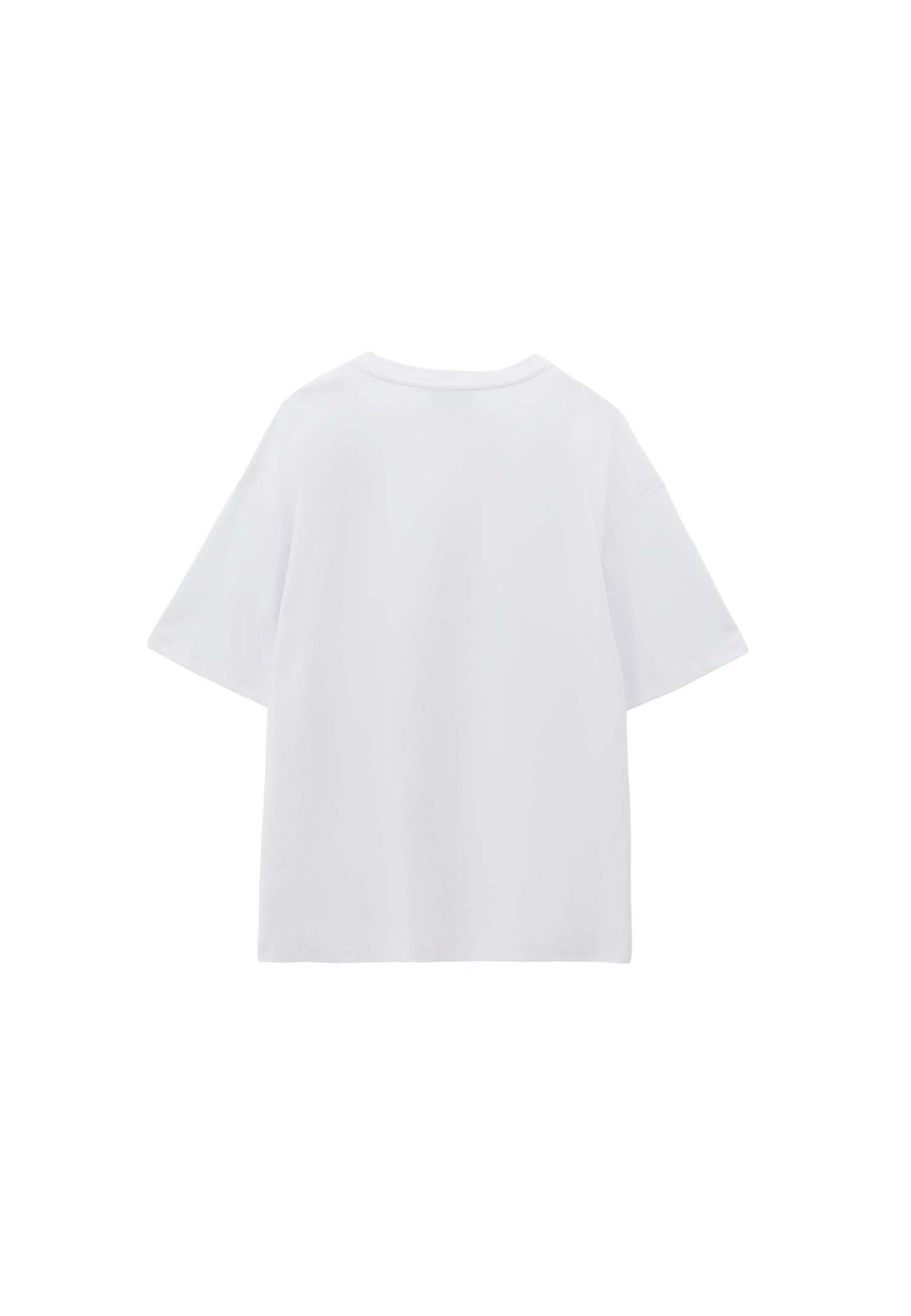 Oversize Cotton T-Shirt - WHITE
