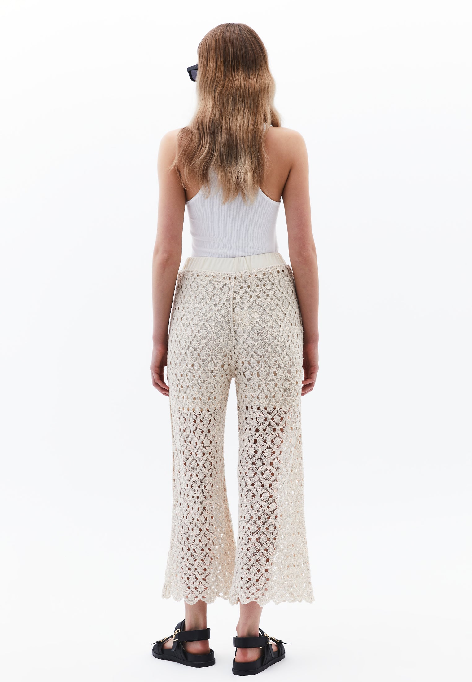 سروال مستقيم الساق - حليب اللوز