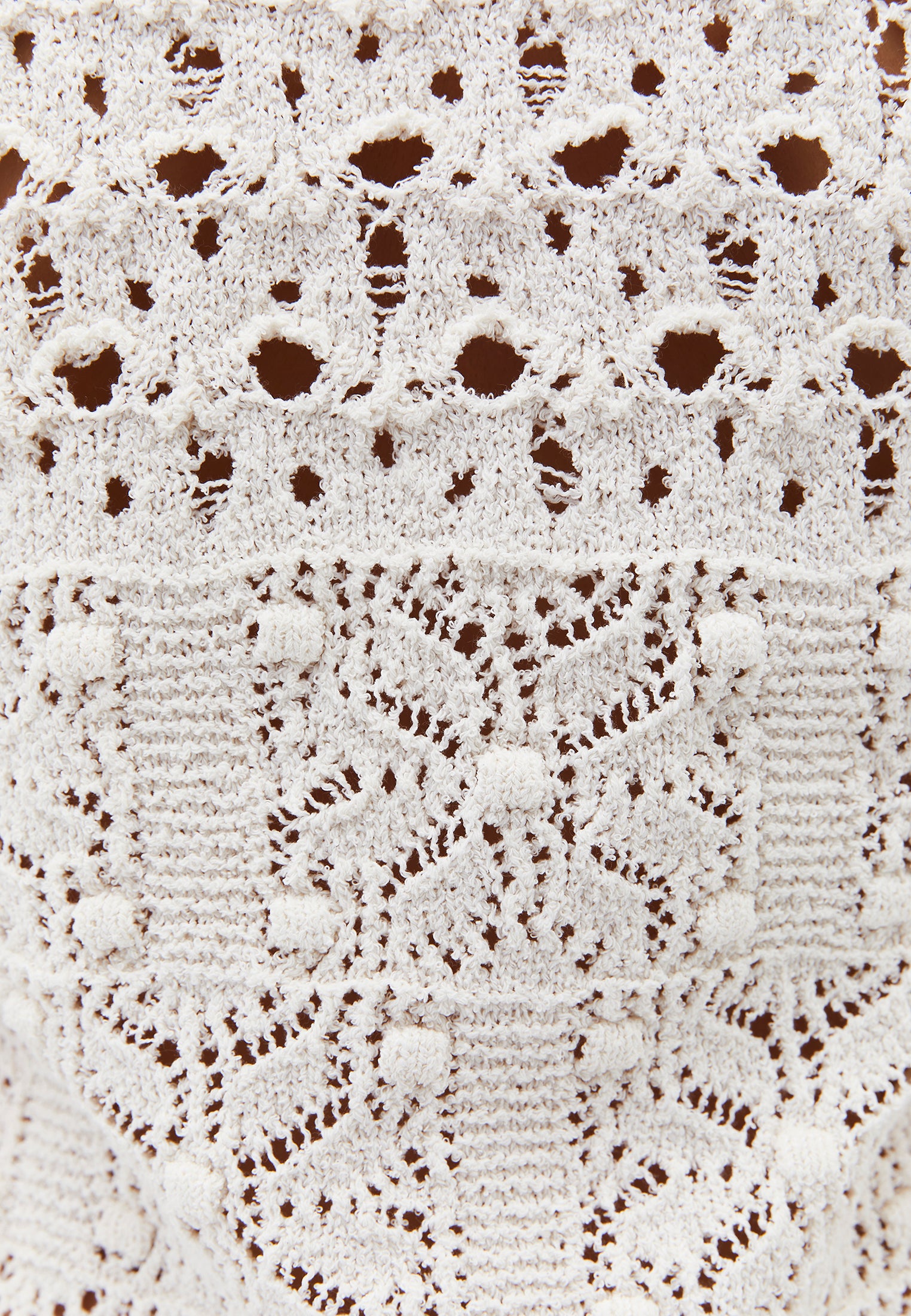 Openwork Knit Vest - ALMOND MILK