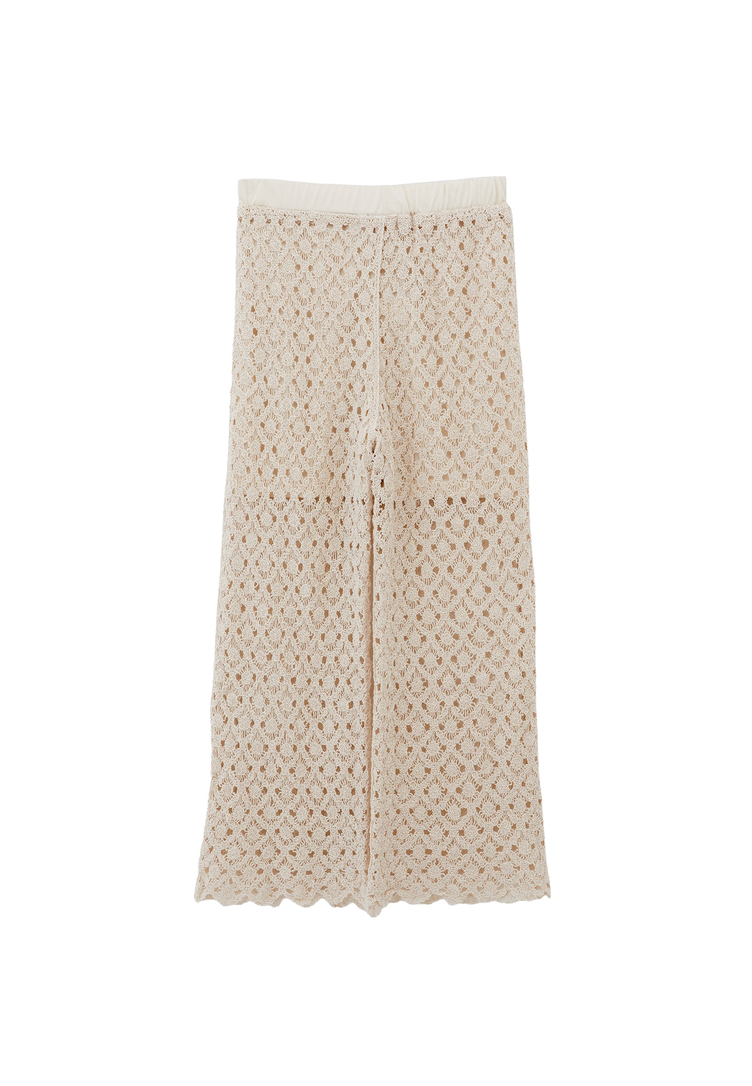 سروال مستقيم الساق - حليب اللوز