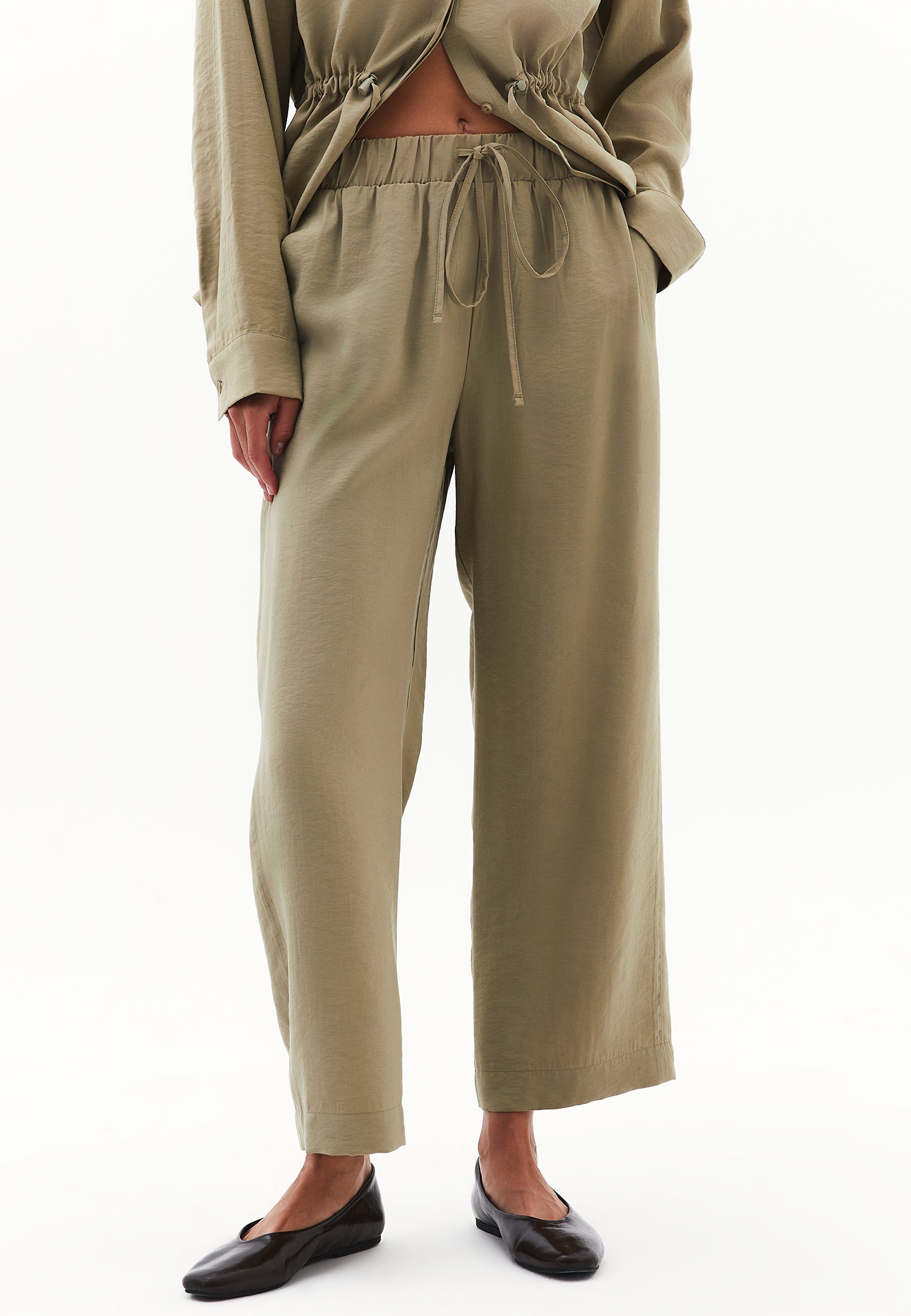 High Waist Elastic Pants - ALOE