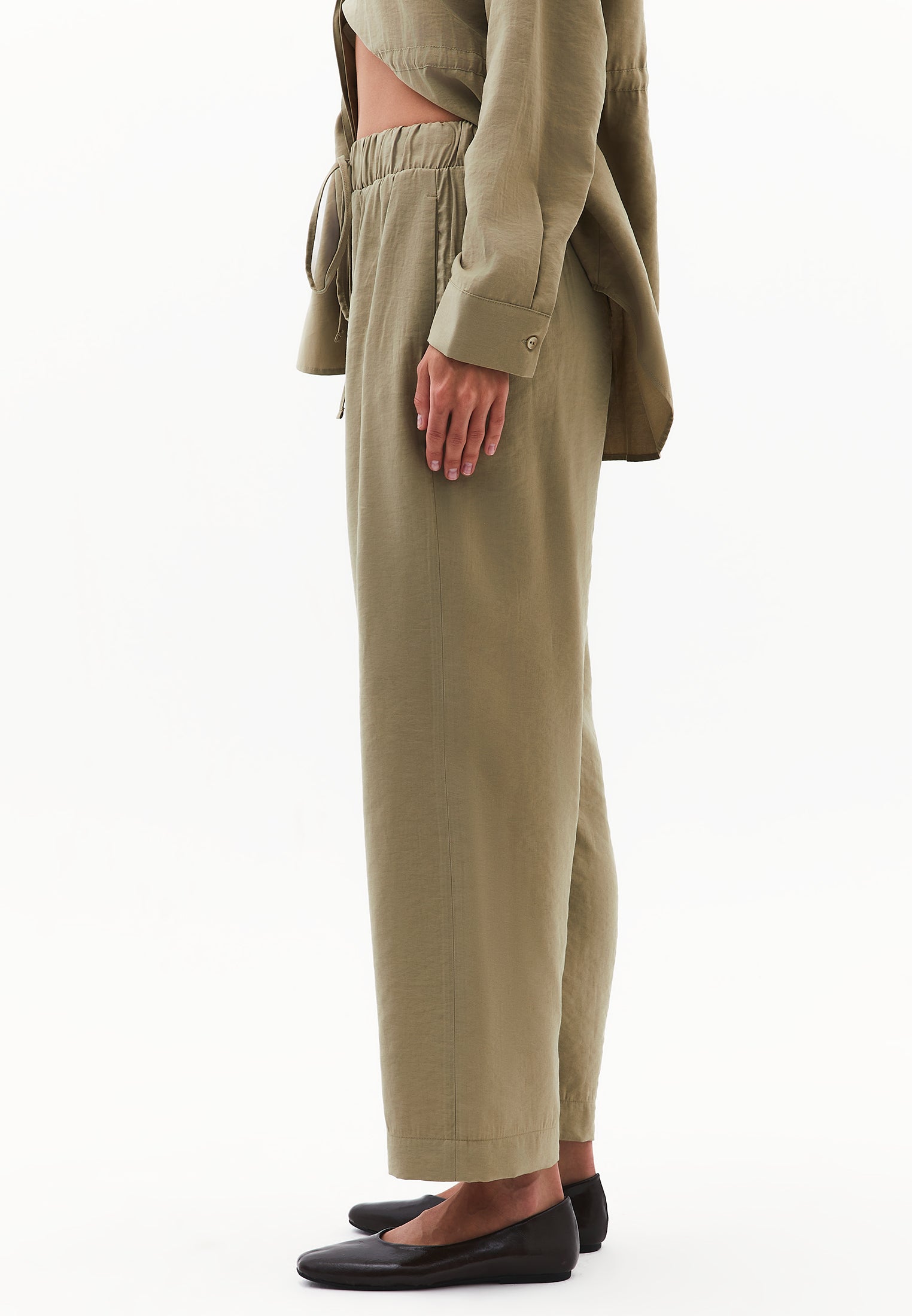 High Waist Elastic Pants - ALOE