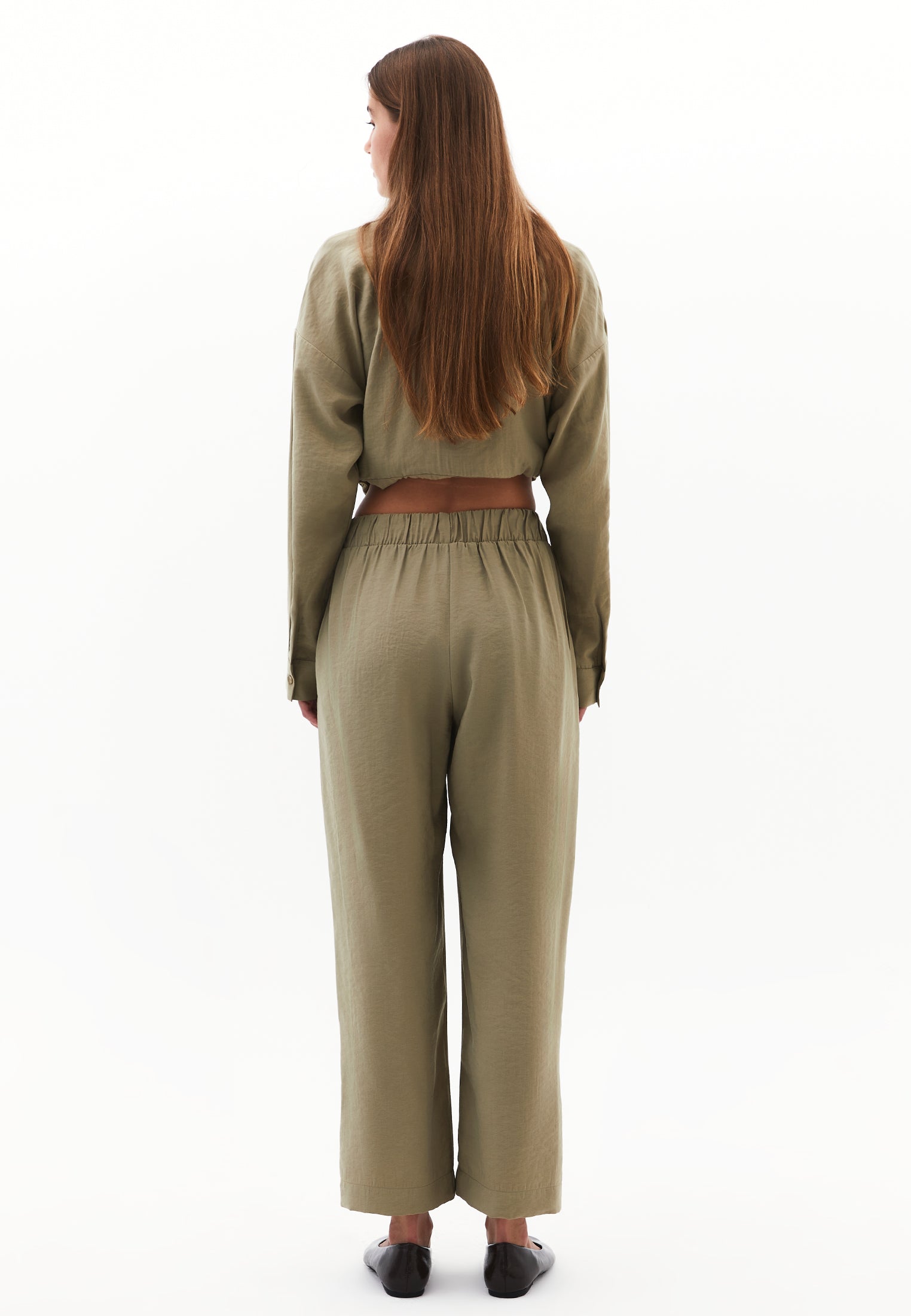 High Waist Elastic Pants - ALOE