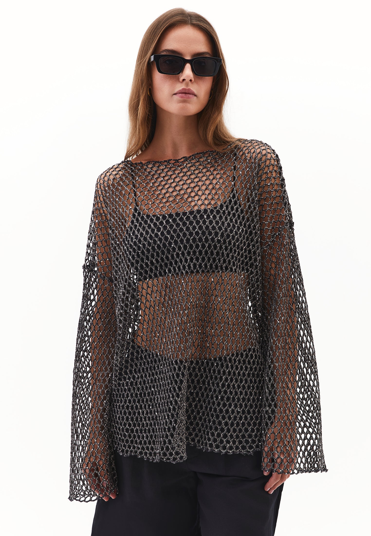 ملف بلوزة بأكمام طويلة مفصلة - ANTRA MELANGE