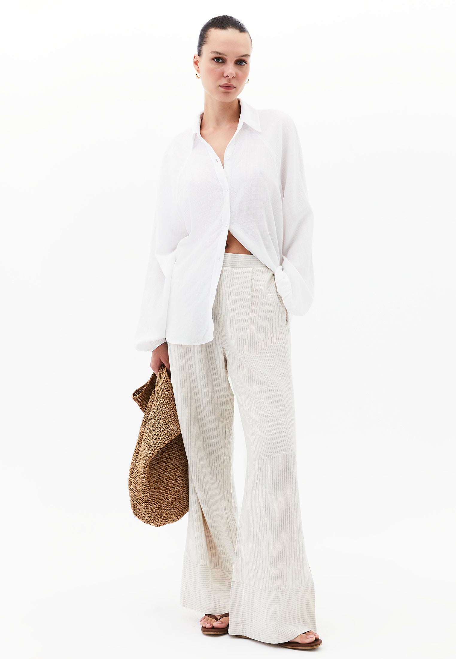 Summer Linen Pants - BLACK STRIPE