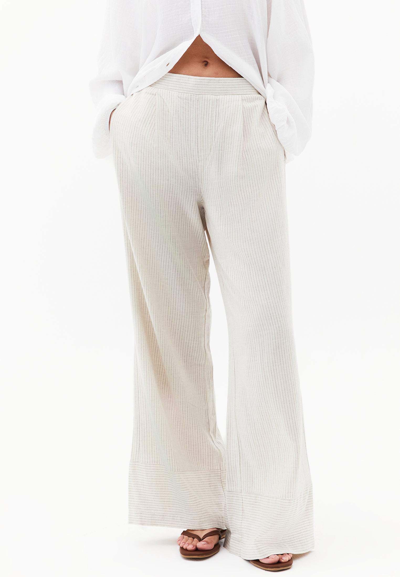 Summer Linen Pants - BLACK STRIPE