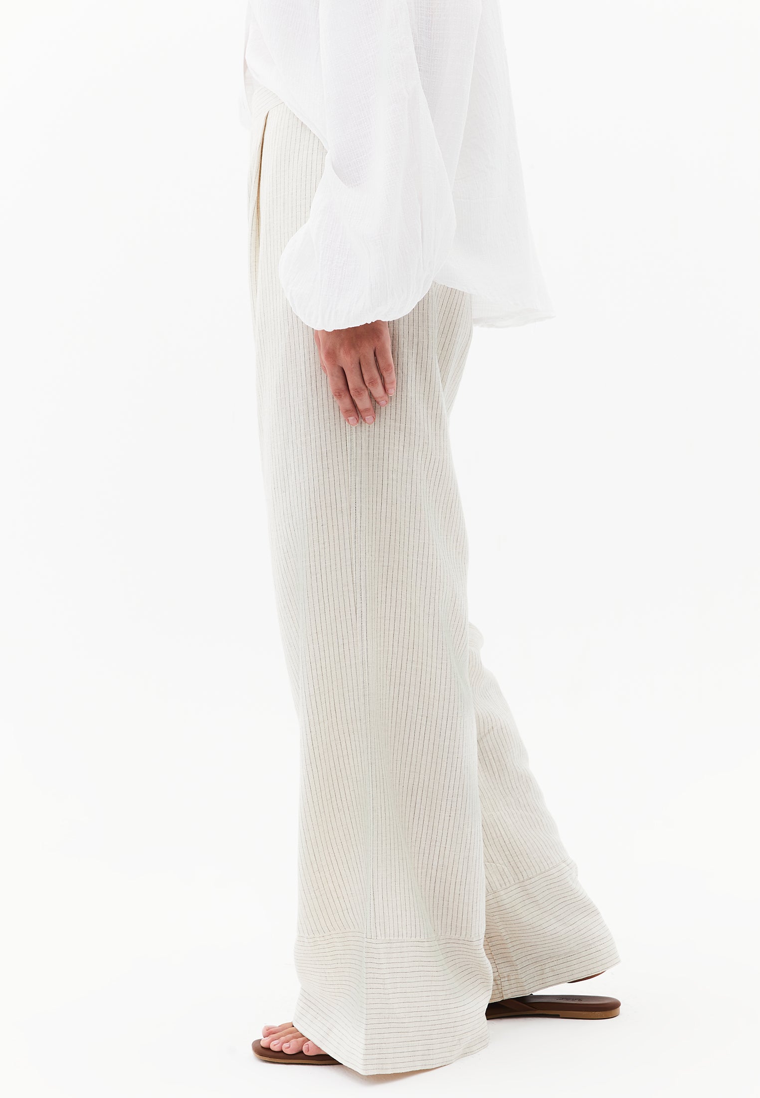 Summer Linen Pants - BLACK STRIPE