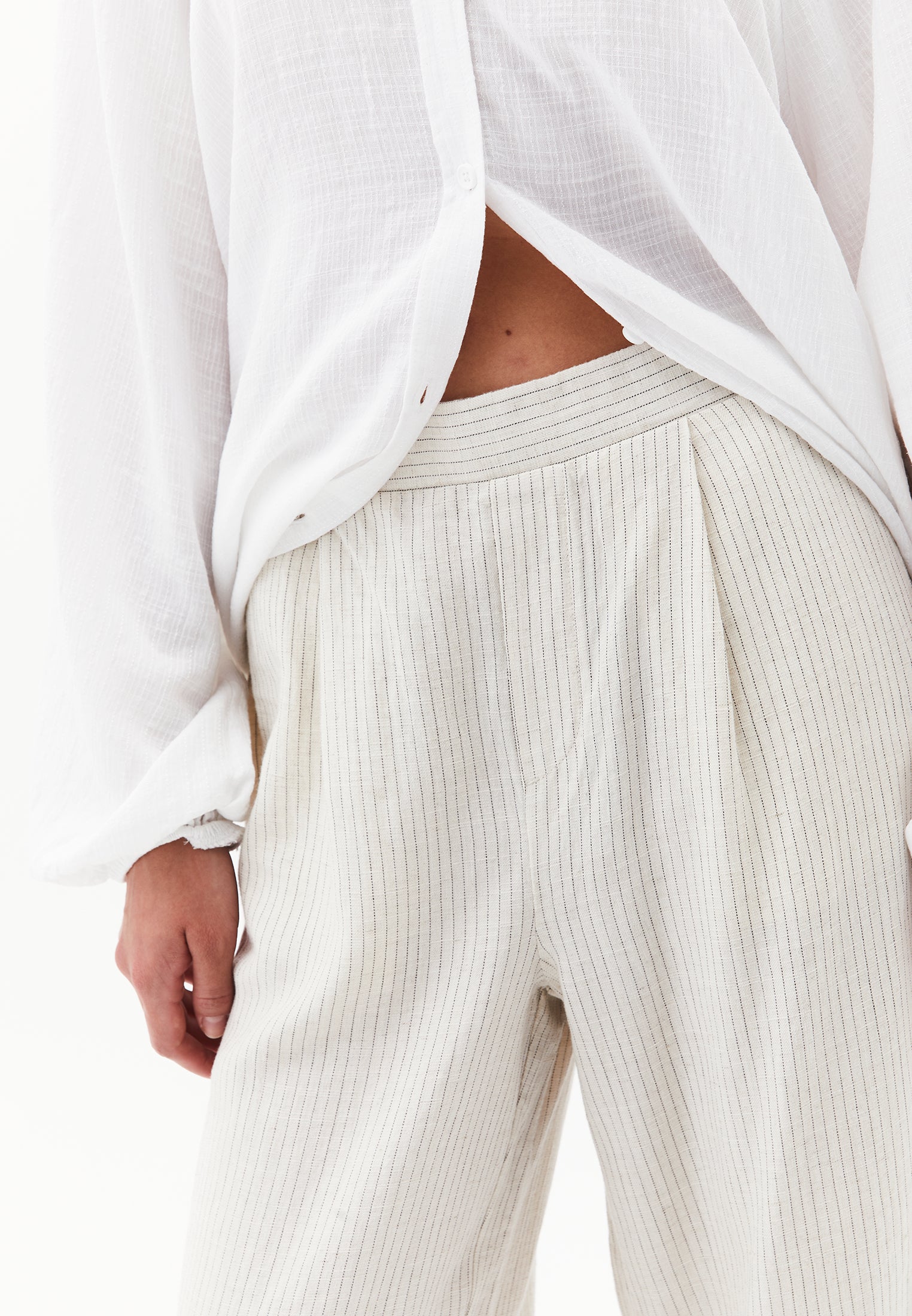Summer Linen Pants - BLACK STRIPE