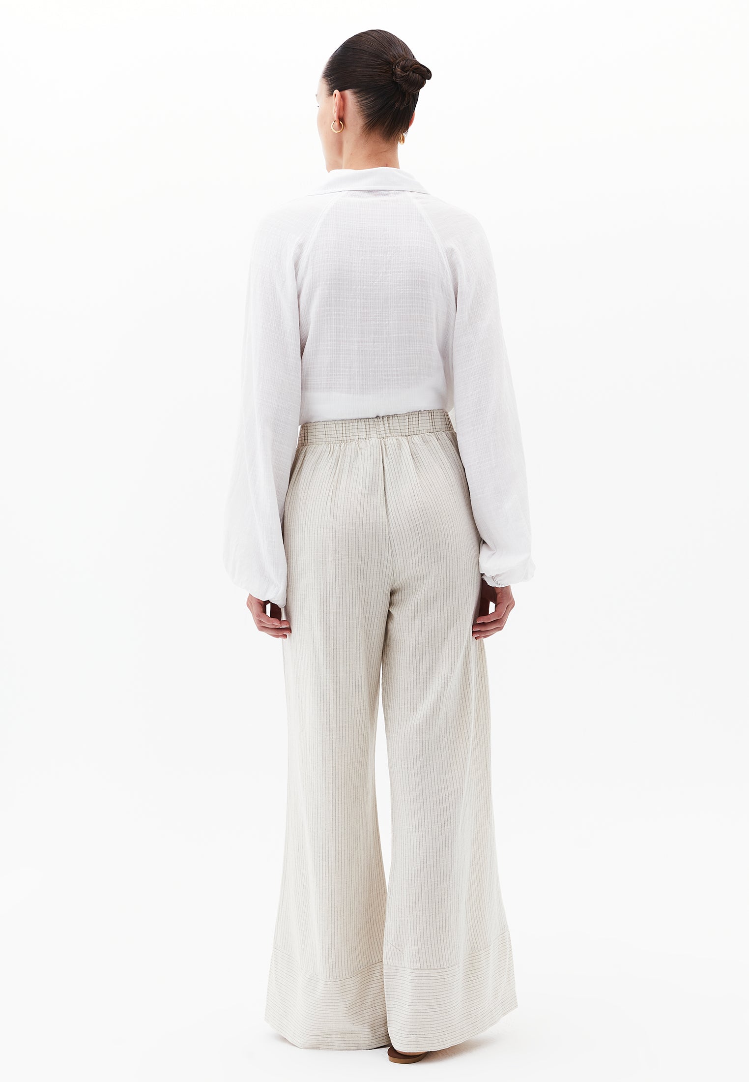 Summer Linen Pants - BLACK STRIPE