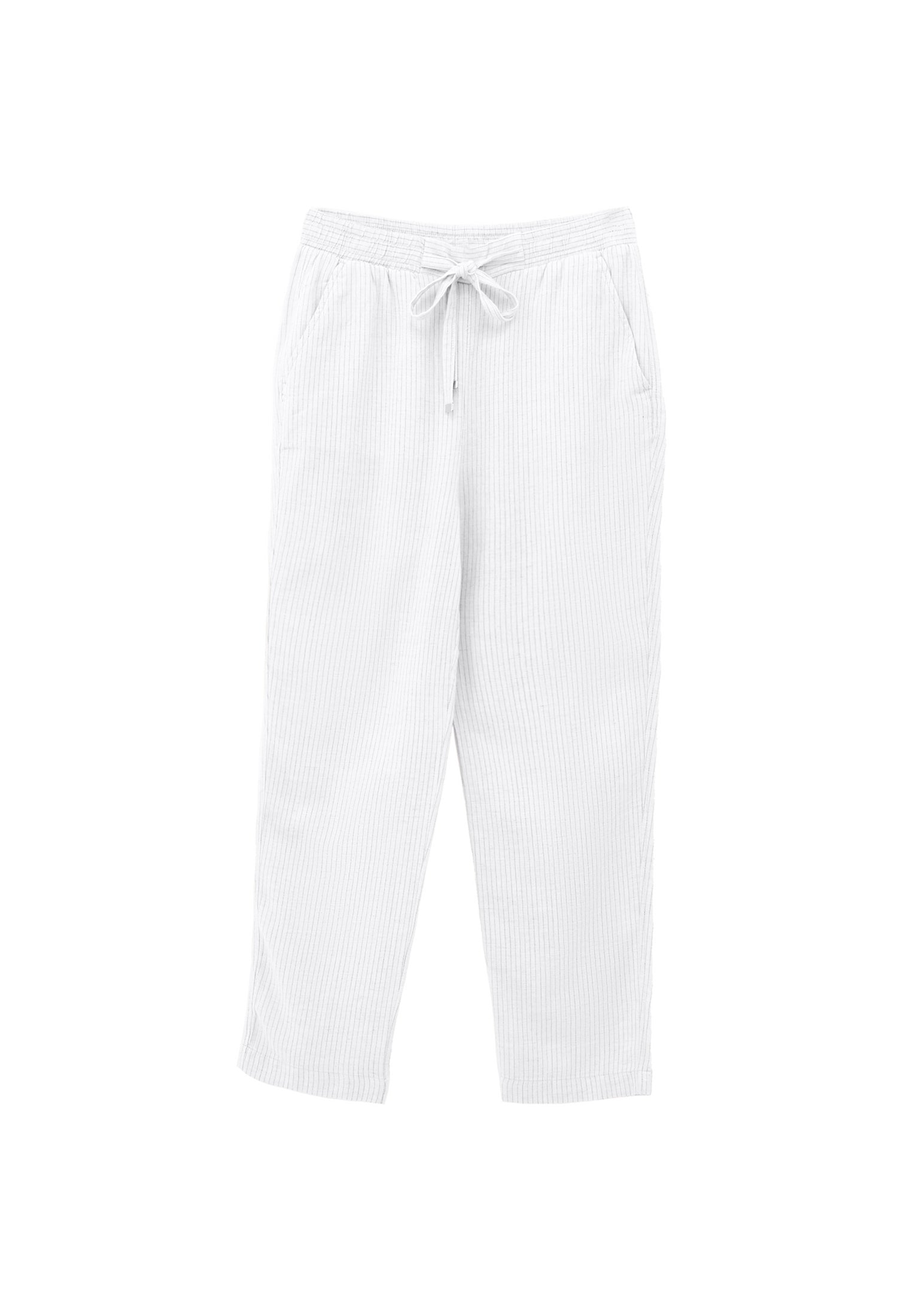 High Waist Carrot Pants - BLACK STRIPE