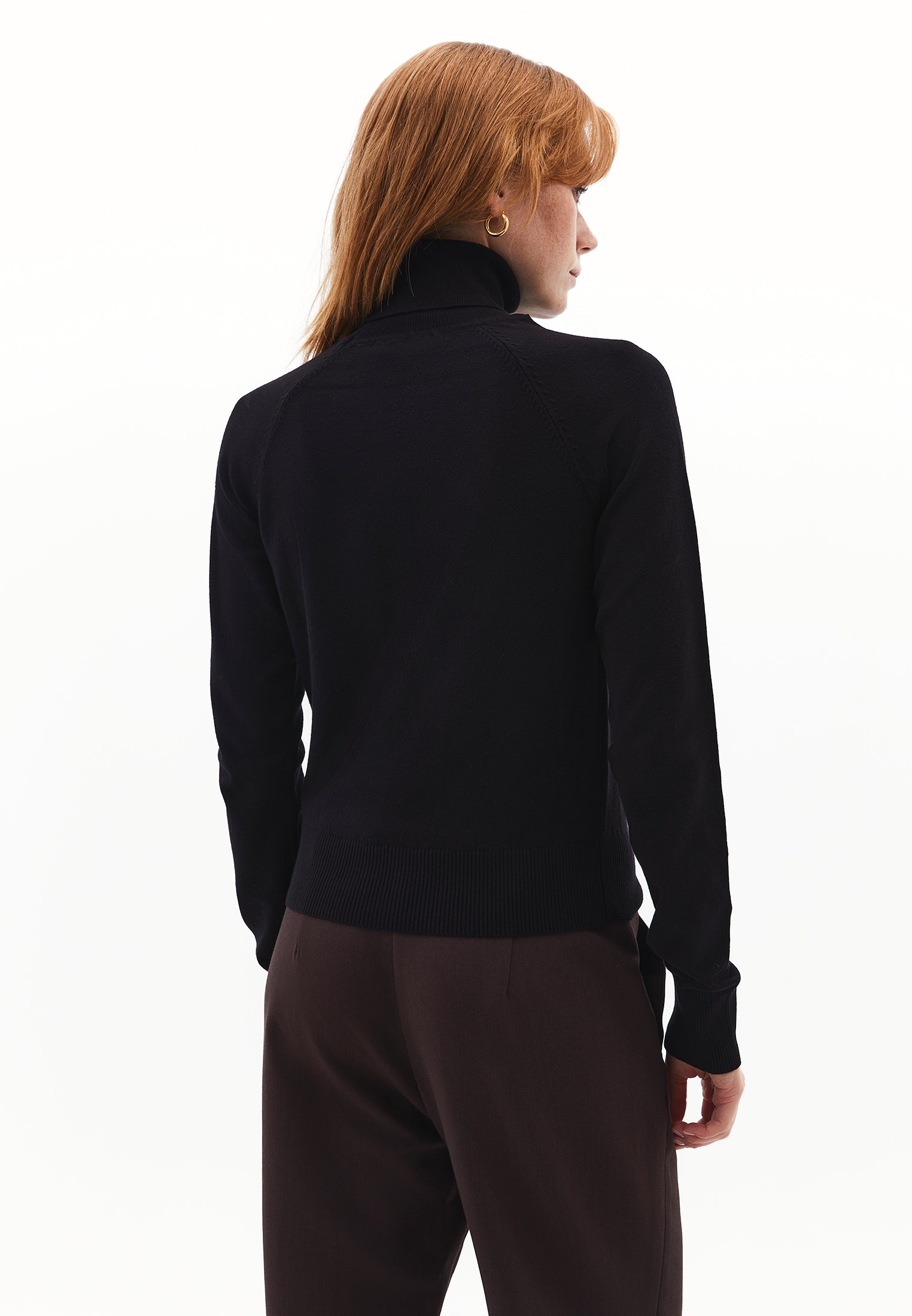 Slim Fit Turtleneck Knitwear - BLACK