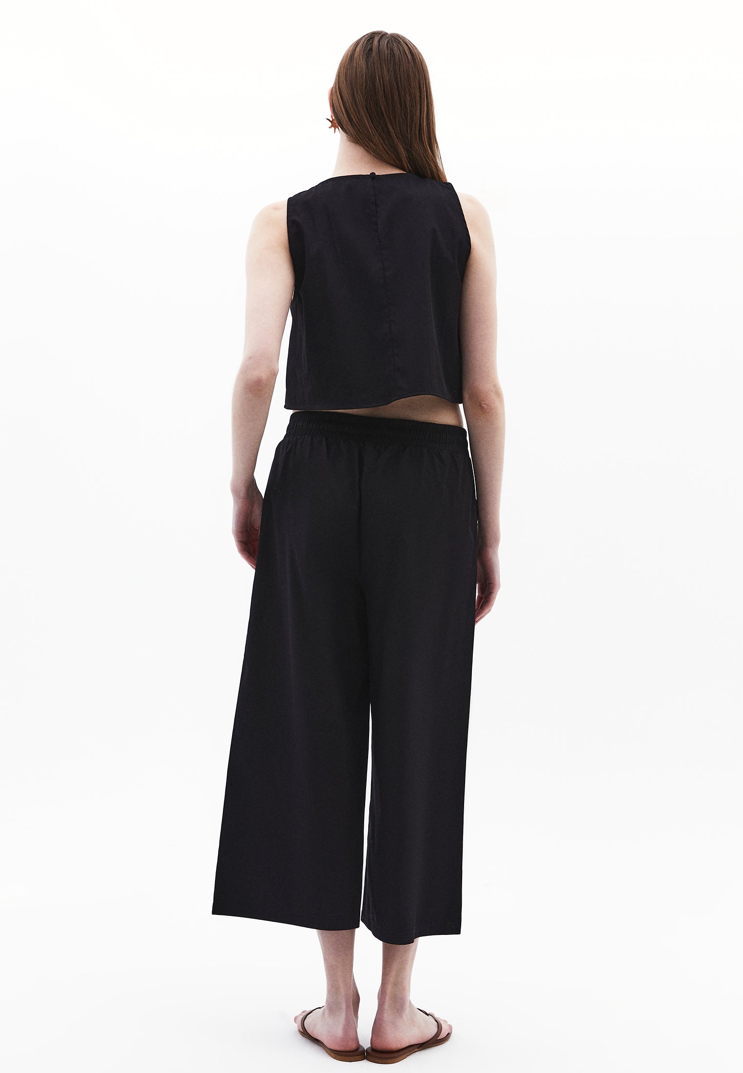 بنطلون بخصر عال جداً - أسود