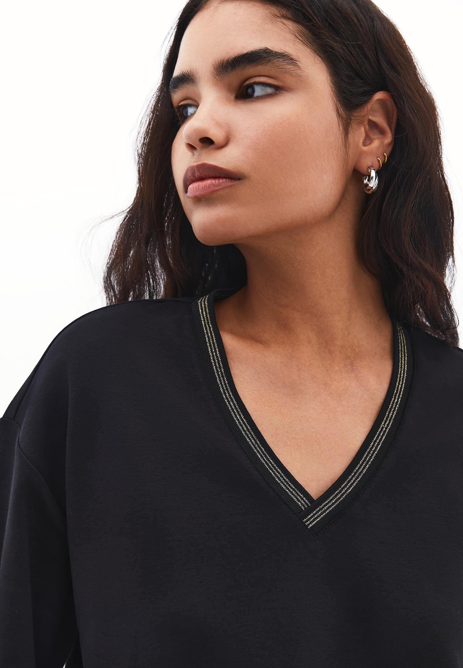Oversize Cotton T-Shirt - BLACK