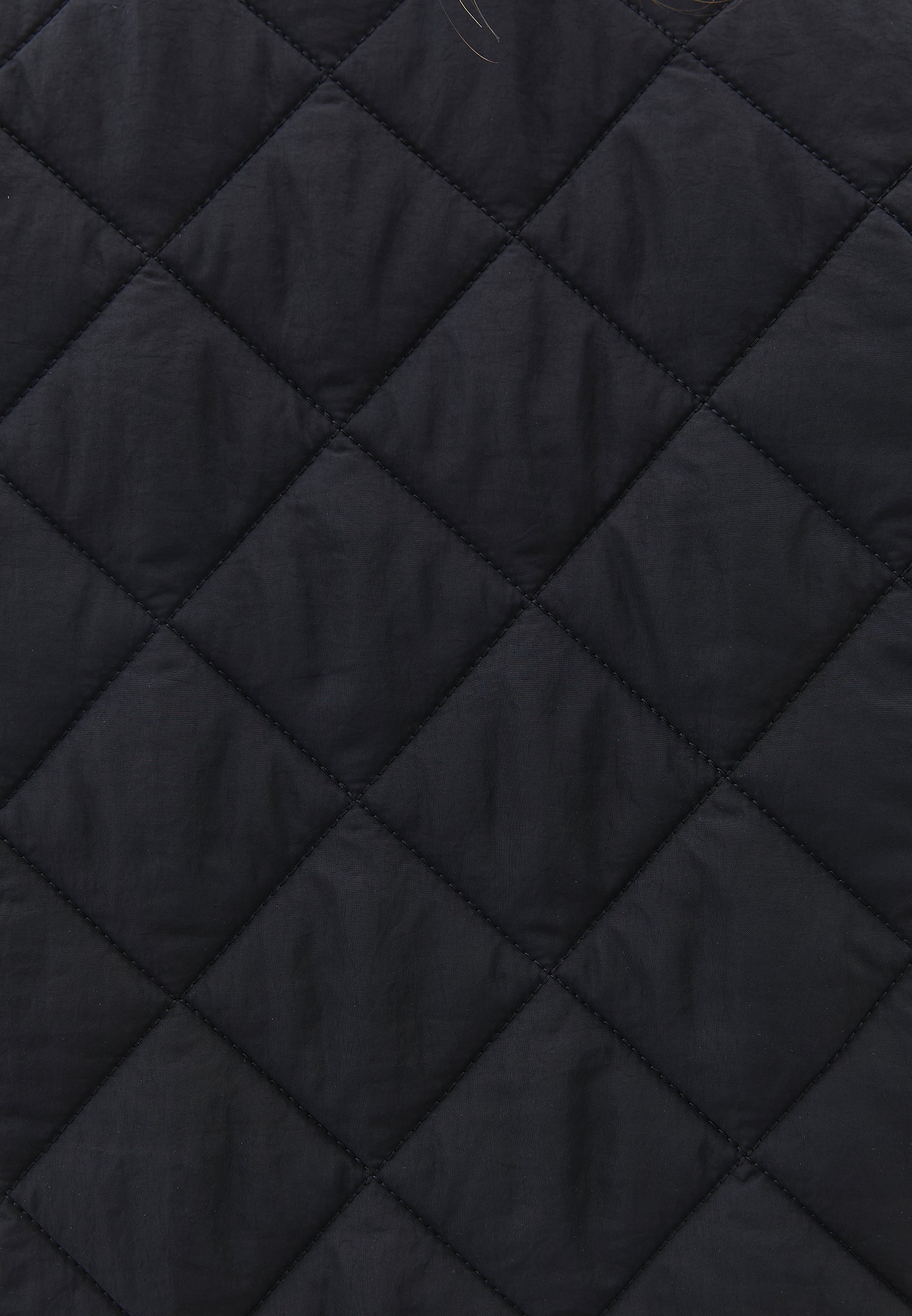 Long Coat With Crew Neck - BLACK