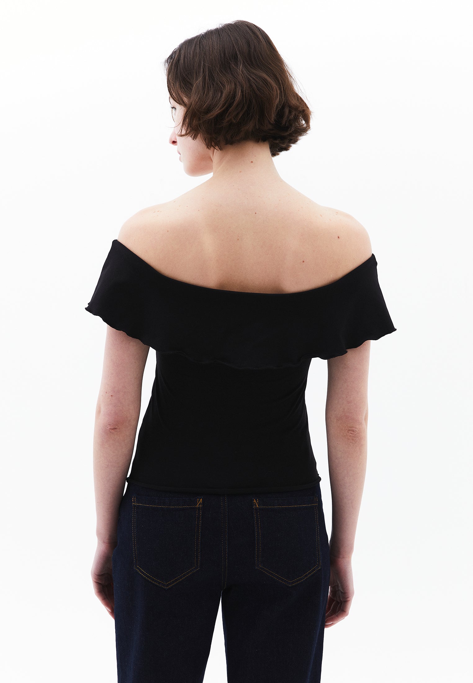 ASYMMETRIC BLOUSE - BLACK